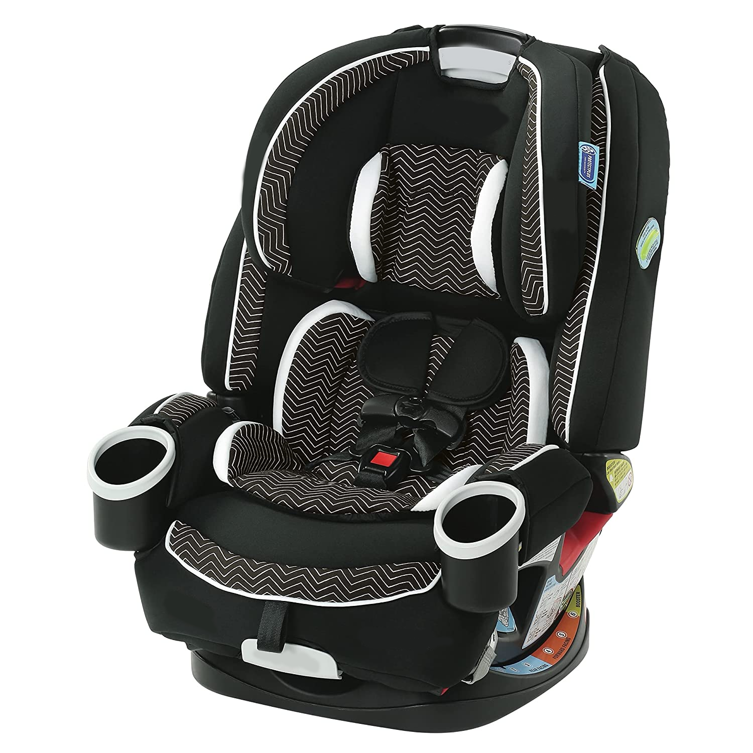 4Ever DLX 4 in 1 Car Seat, Infant to Toddler Car Seat, with 10 Years of Use, Zagg 1 Count (Pack of 1)