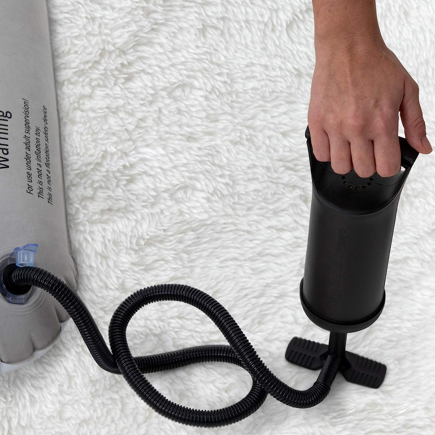 Inflatable Toddler Travel Bed - Kids Air Mattress - Portable Blow Up Bed for Children, Lightweight and Sturdy - Floor Beds and Mattresses for Youth, Durable Traveling Accessories for Toddlers