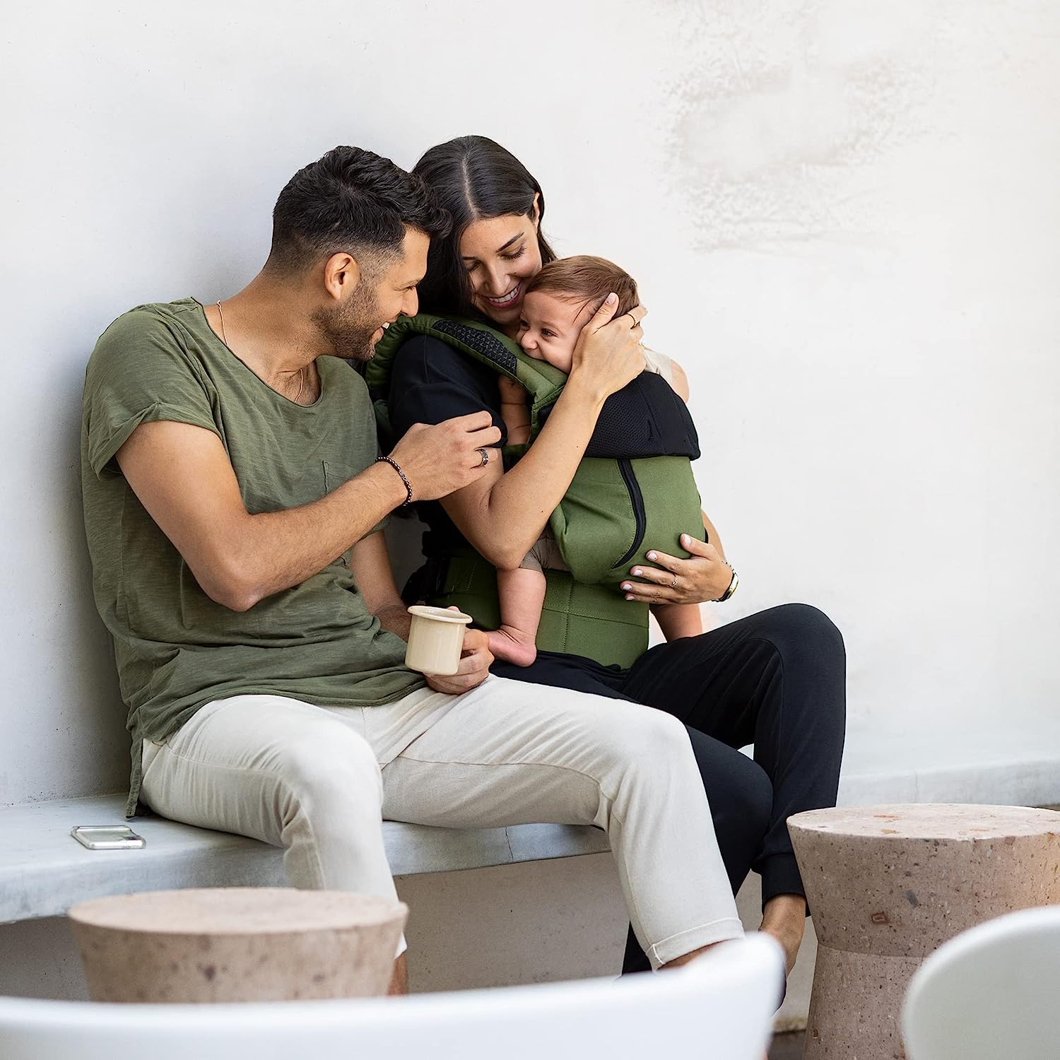 Complete All Seasons Ergonomic 6-in-1 Baby Carrier Newborn to Toddler - with Lumbar Support - for Children 7-45 Pounds - 360 Degree Baby Wearing - Inward & Outward Facing - Stone