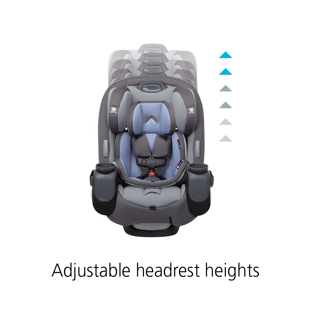 Safety 1st Grow and Go All-in-One Convertible Car Seat, Rear-facing 5-40 pounds, Forward-facing 22-65 pounds, and Belt-positioning booster 40-100 pounds, Carbon Wave