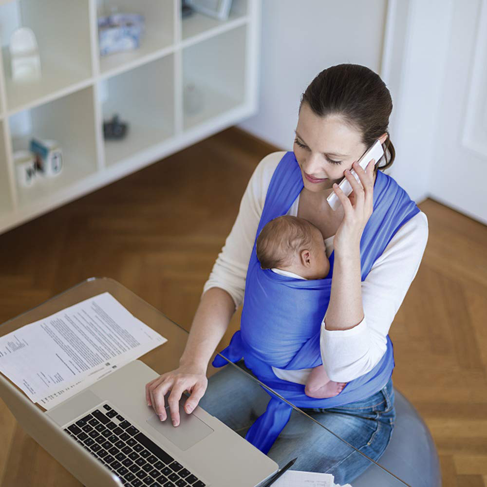 Baby Wrap Carrier,Hands Free Baby Carrier Sling,Lightweight,Breathable,Softness,Perfect for Newborn Infants and Babies Shower Gift,Black