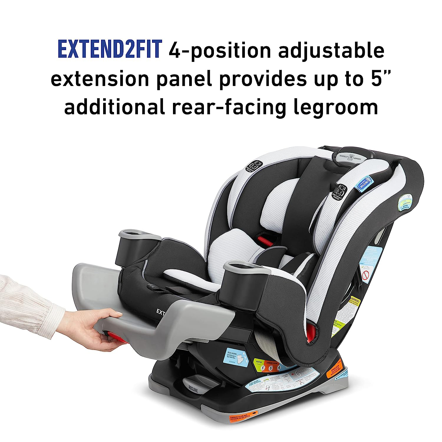 Extend2Fit Convertible Car Seat, Ride Rear Facing Longer with Extend2Fit, Gotham