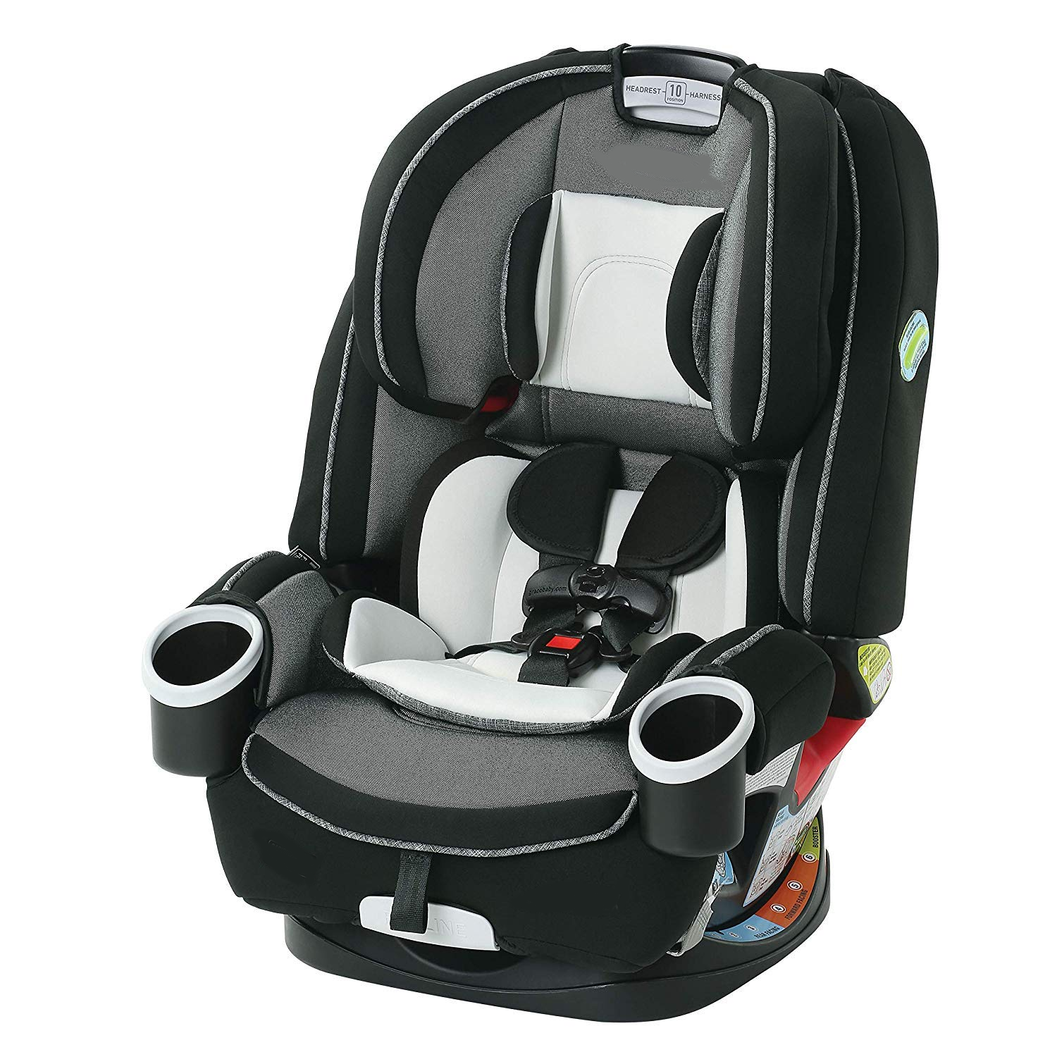 4Ever DLX 4 in 1 Car Seat, Infant to Toddler Car Seat, with 10 Years of Use, Zagg 1 Count (Pack of 1)