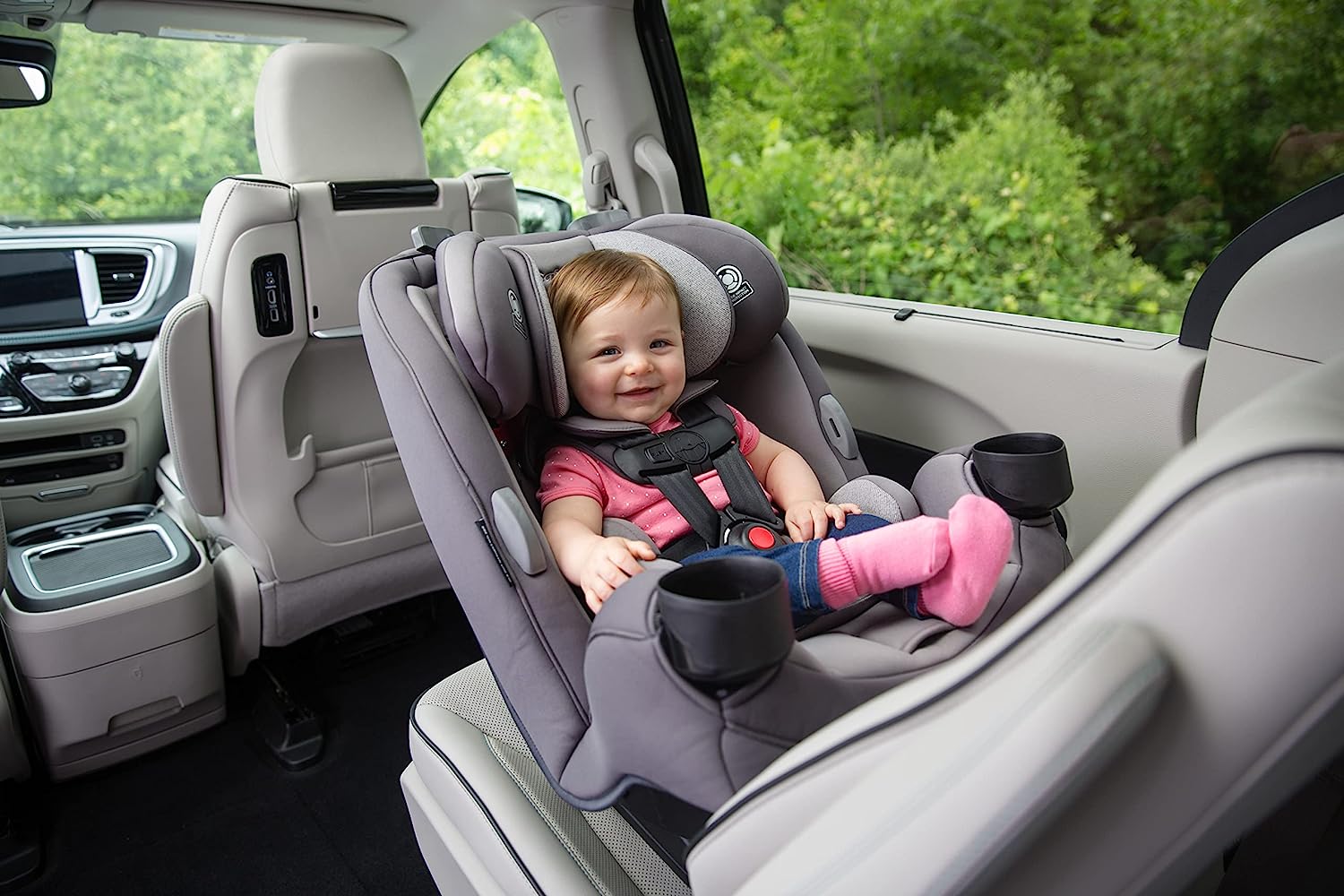 Safety 1st Grow and Go All-in-One Convertible Car Seat, Rear-facing 5-40 pounds, Forward-facing 22-65 pounds, and Belt-positioning booster 40-100 pounds, Carbon Wave