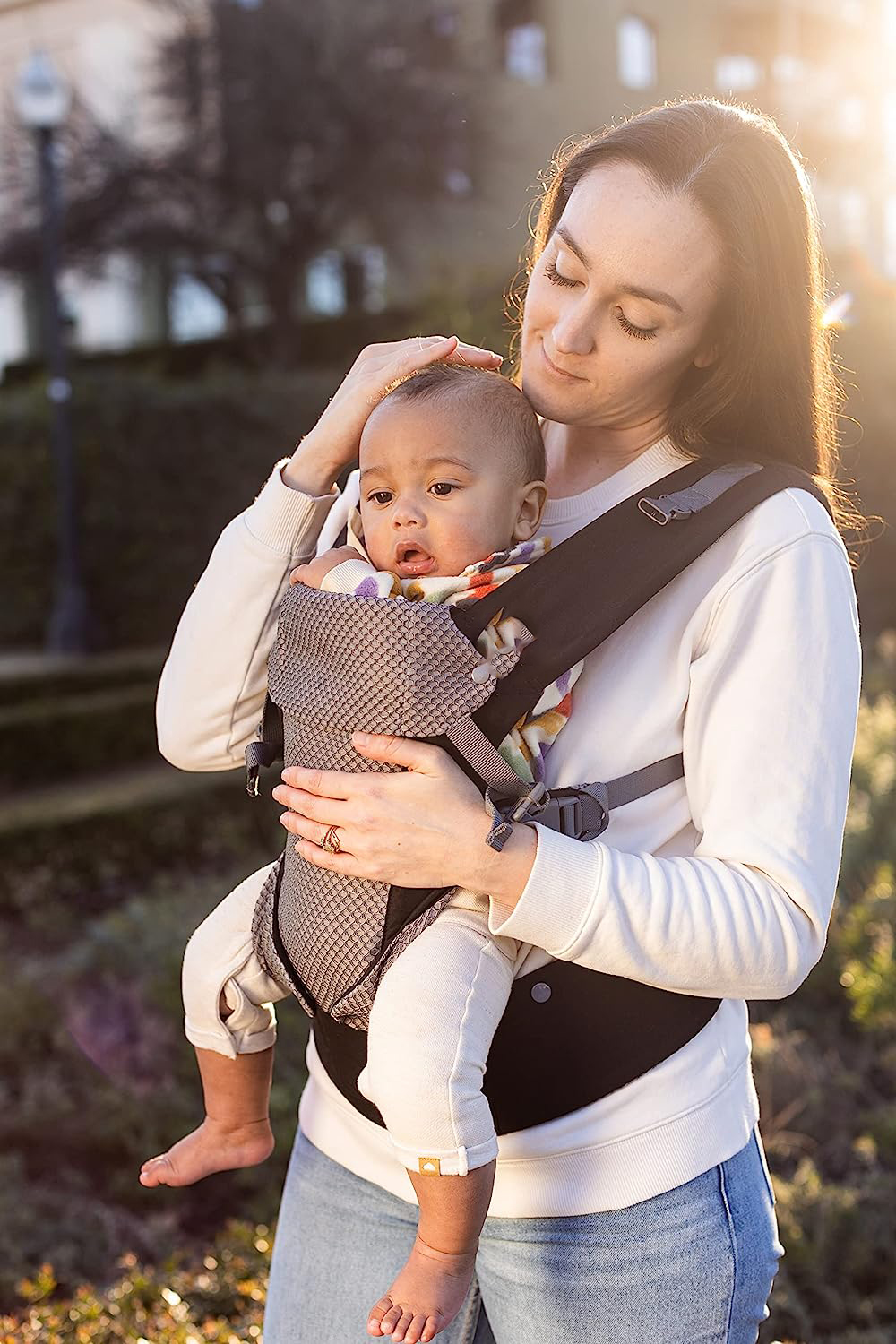 Baby Carrier Newborn to Toddler - All Positions Baby Body Carrier, Baby Carrier Backpack & Baby Front Carrier with Adjustable Seat, Ergonomic Baby Holder Carrier 7-35 lbs (Navy)
