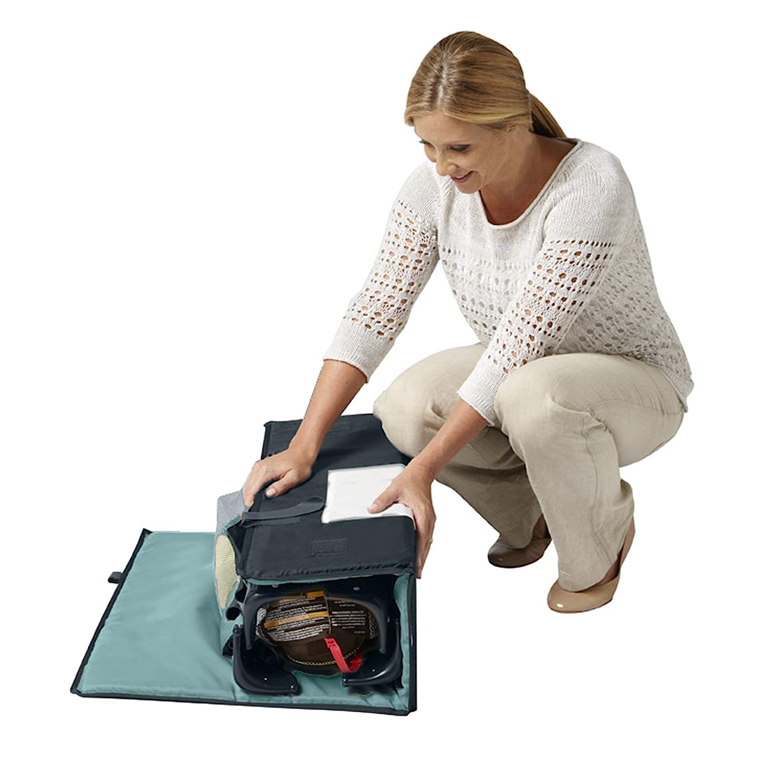 Pack and Play Portable Playard, Push Button Compact Fold, Carnival