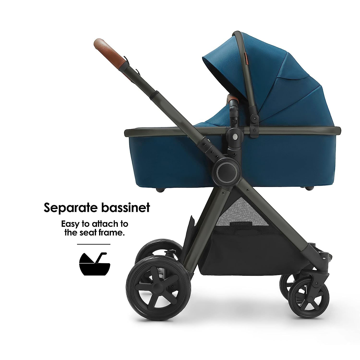 Baby Stroller with Removable Bassinet - Full-Size Baby Strollers for Comfortable Outings with Baby - Toddler Stroller with Reversible Stroller Seat - Smooth Glide Bassinet Stroller