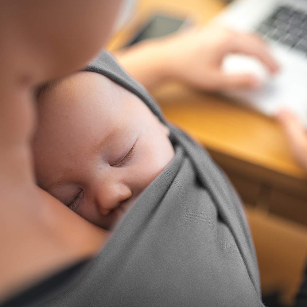 Baby Wrap Carrier,Hands Free Baby Carrier Sling,Lightweight,Breathable,Softness,Perfect for Newborn Infants and Babies Shower Gift,Black