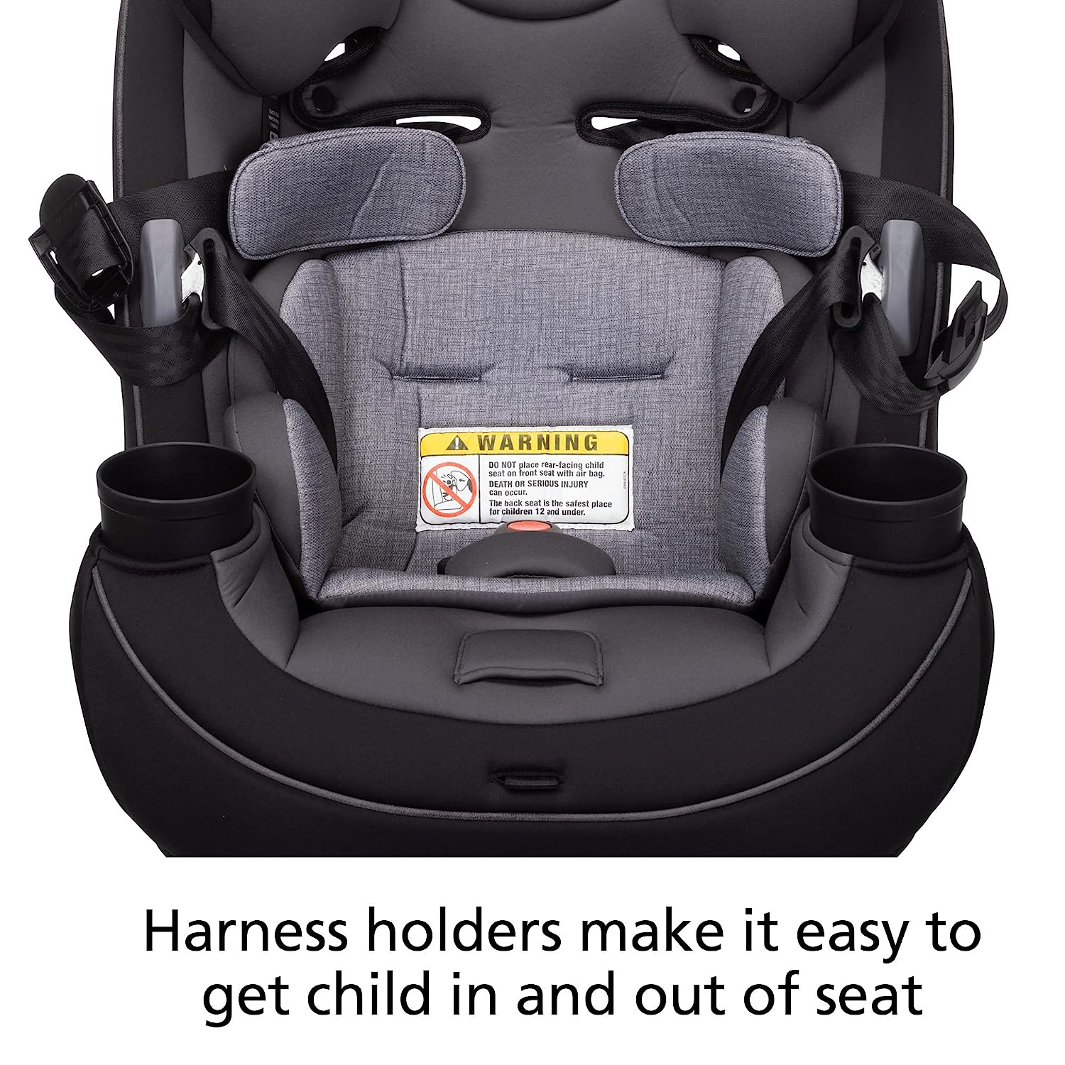 Safety 1st Grow and Go All-in-One Convertible Car Seat, Rear-facing 5-40 pounds, Forward-facing 22-65 pounds, and Belt-positioning booster 40-100 pounds, Carbon Wave