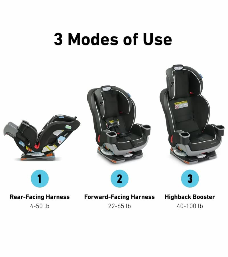 Extend2Fit Convertible Car Seat, Ride Rear Facing Longer with Extend2Fit, Gotham