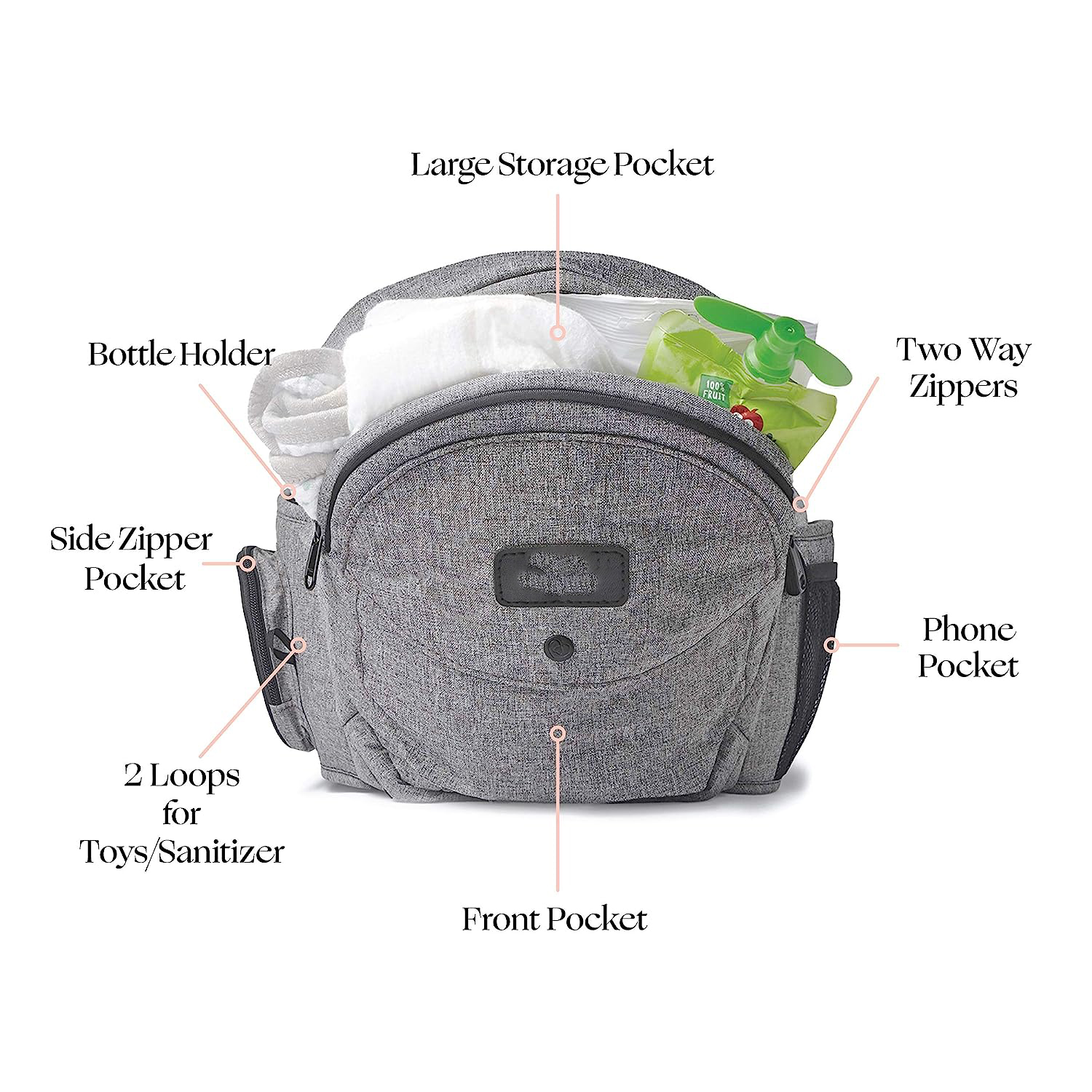 Safety-Certified Hip Seat Baby Carrier - Moms Choice Award Winner,  Ergonomic Carrier & Extenders for Newborns & Toddlers (Carrier, Grey)