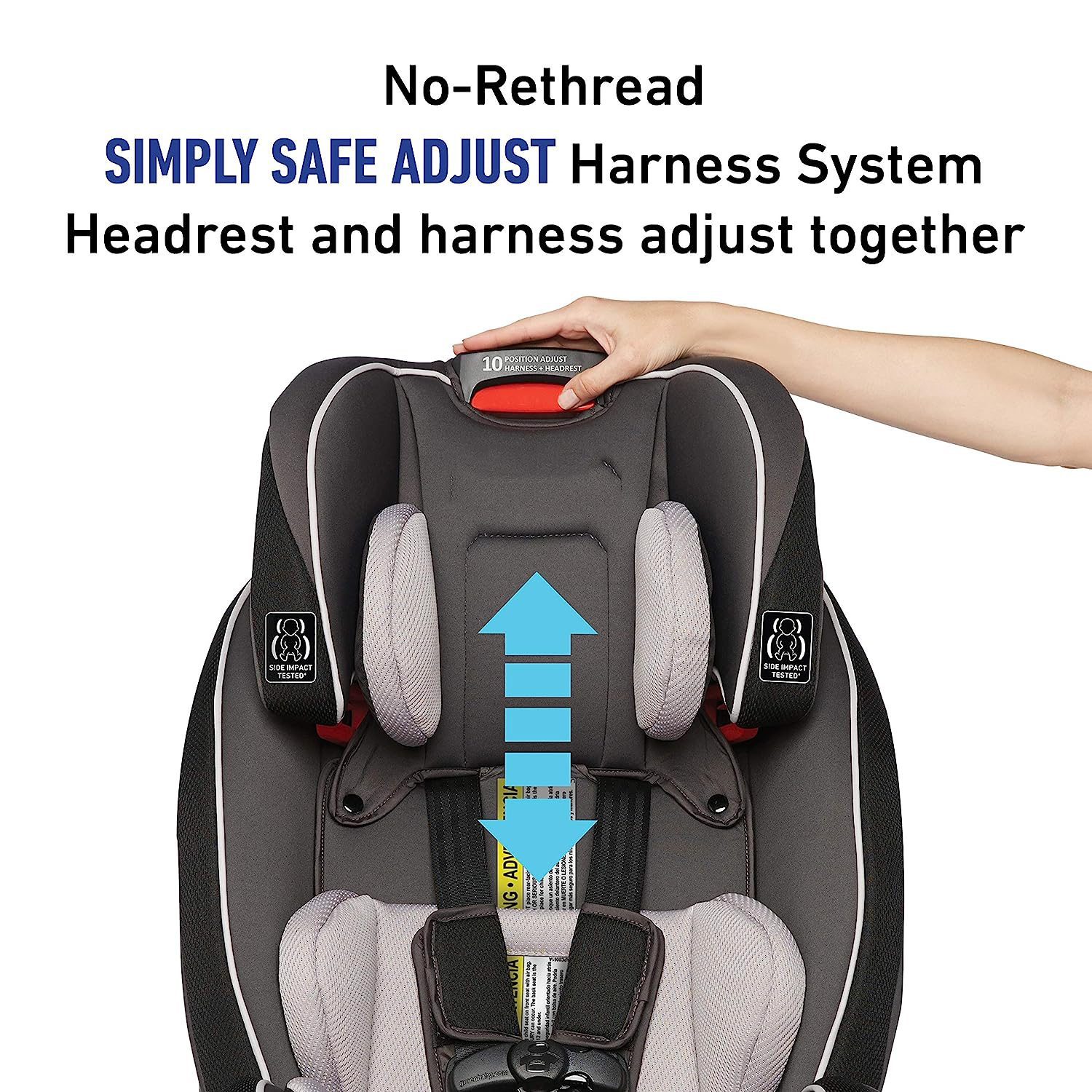 Slimfit 3 in 1 Car Seat -Slim & Comfy Design Saves Space in Your Back Seat, Darcie, One Size