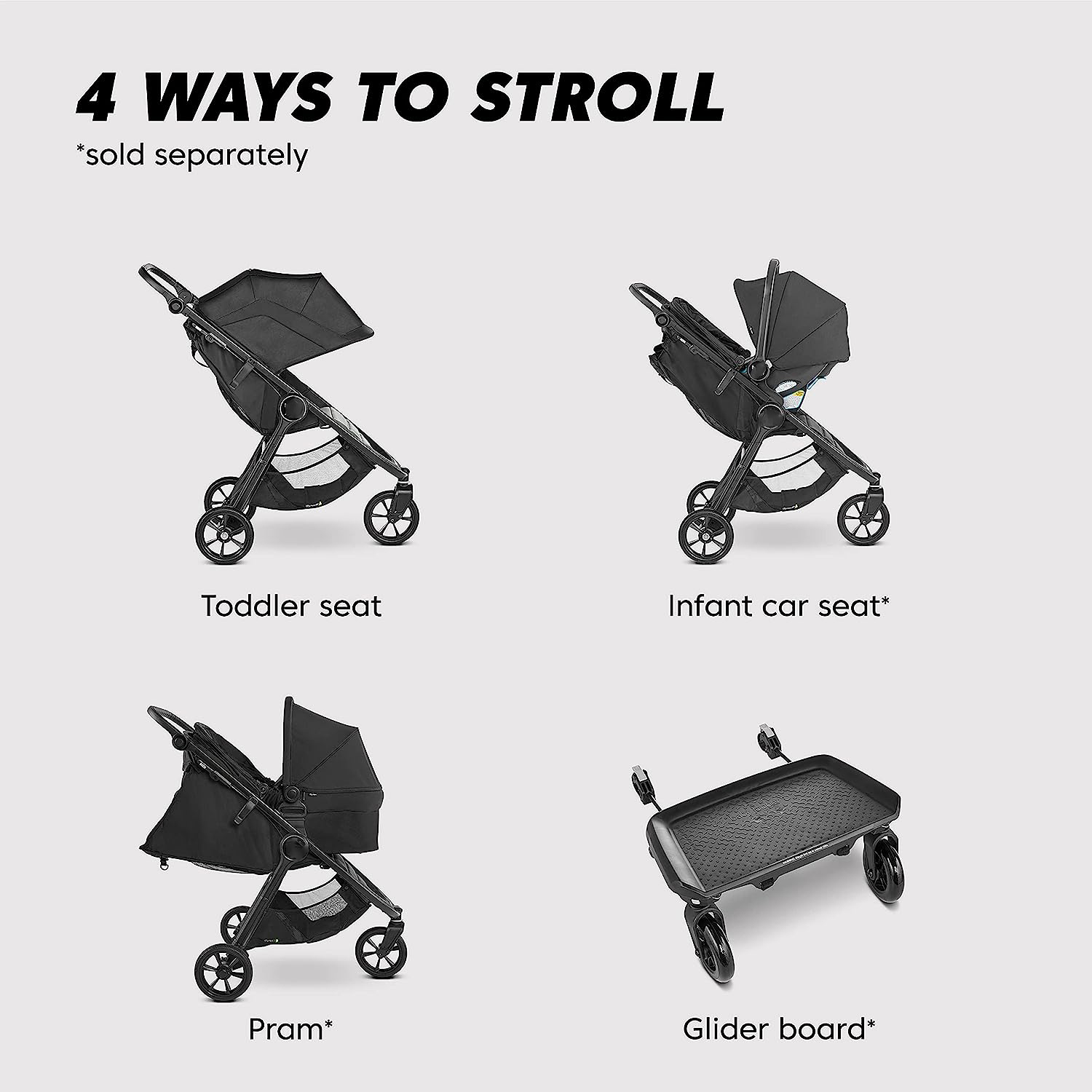 Baby Jogger City Mini GT2 All-Terrain Stroller, Jet
