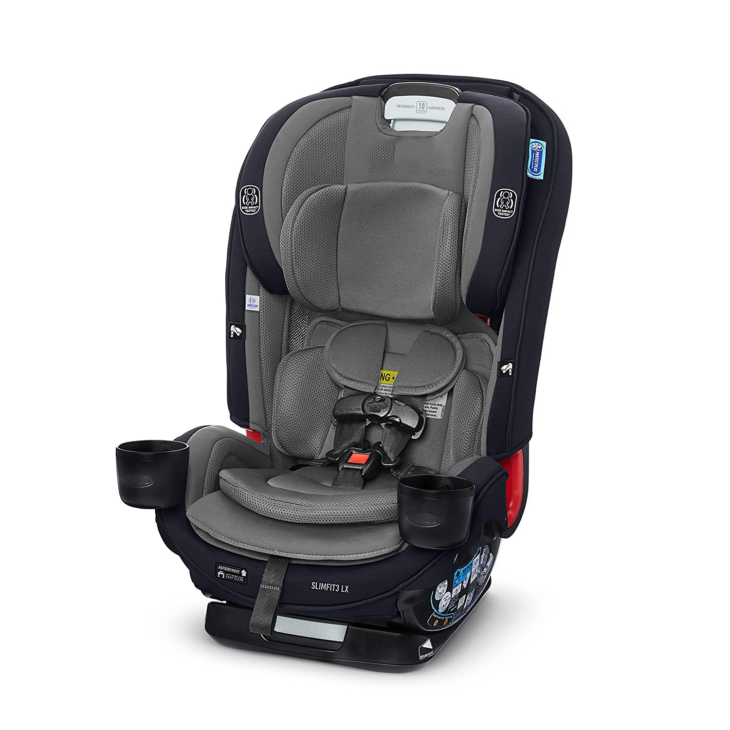 Slimfit 3 in 1 Car Seat -Slim & Comfy Design Saves Space in Your Back Seat, Darcie, One Size