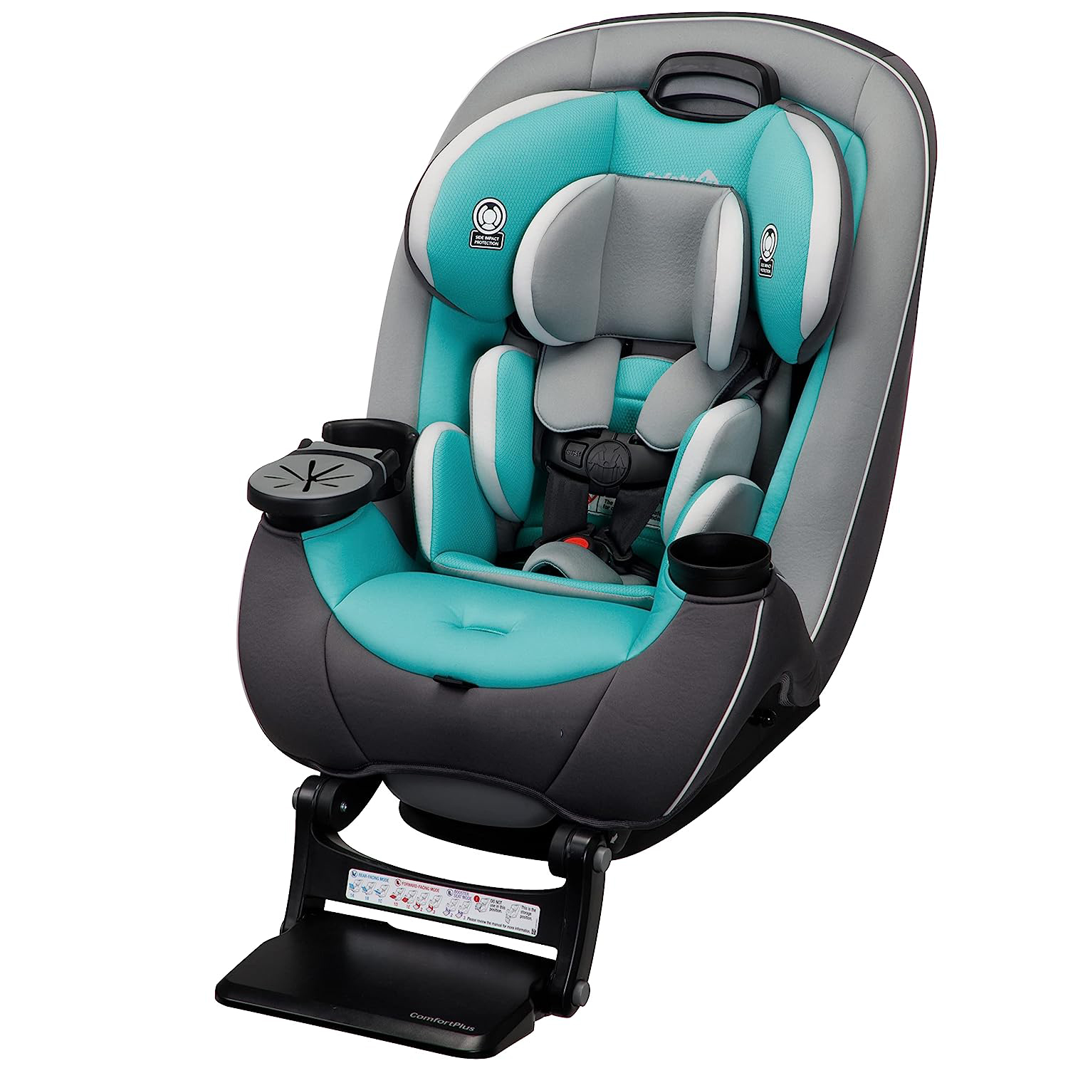Safety 1st Grow and Go All-in-One Convertible Car Seat, Rear-facing 5-40 pounds, Forward-facing 22-65 pounds, and Belt-positioning booster 40-100 pounds, Carbon Wave