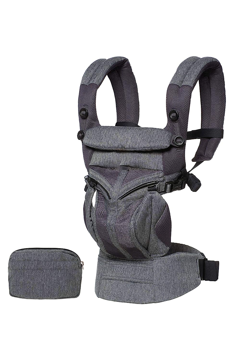 360 All-Position Baby Carrier for Newborn to Toddler with Lumbar Support & Cool Air Mesh (7-45 Lb), Pearl Grey