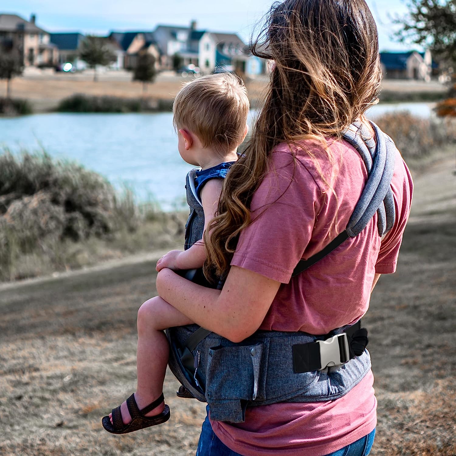 Baby Carrier, Joey Classic, Ergonomic 3D Hip Seat, New Magnetic Self Buckling Clips, Light Weight and Breathable - 6 in 1 Position Design, 3-36 Months, Front and Back Carry, Platinum Gray