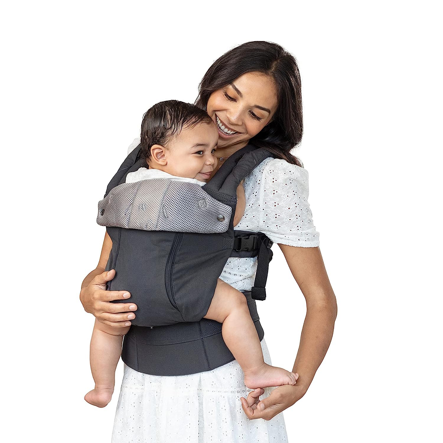 Complete All Seasons Ergonomic 6-in-1 Baby Carrier Newborn to Toddler - with Lumbar Support - for Children 7-45 Pounds - 360 Degree Baby Wearing - Inward & Outward Facing - Stone
