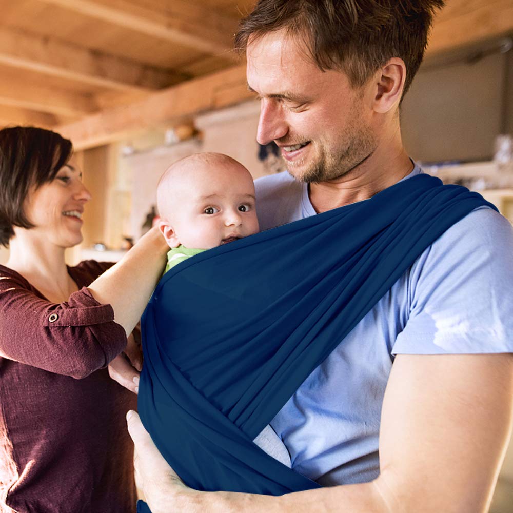 Baby Wrap Carrier,Hands Free Baby Carrier Sling,Lightweight,Breathable,Softness,Perfect for Newborn Infants and Babies Shower Gift,Black