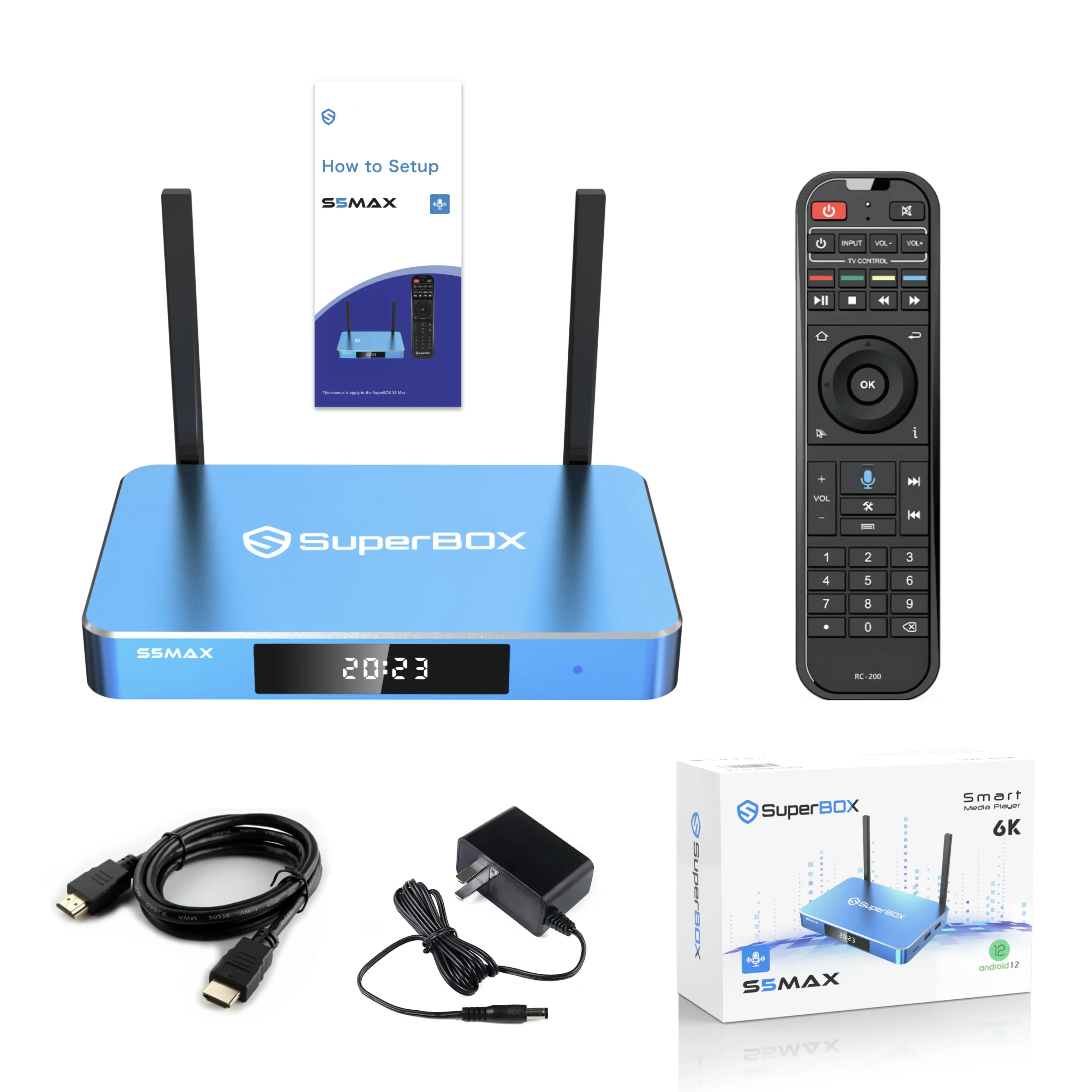 SuperBox S6 Max - Smart TV Box, Android 12 OS, 6k UHD Streaming, Home theater-grade video and audio medium player