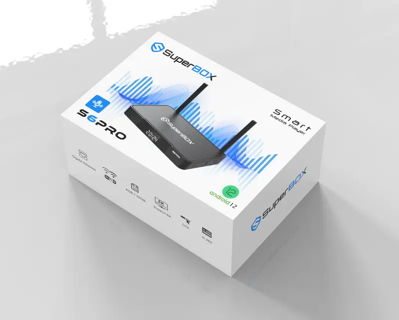 SuperBox S6 Max - Smart TV Box, Android 12 OS, 6k UHD Streaming, Home theater-grade video and audio medium player