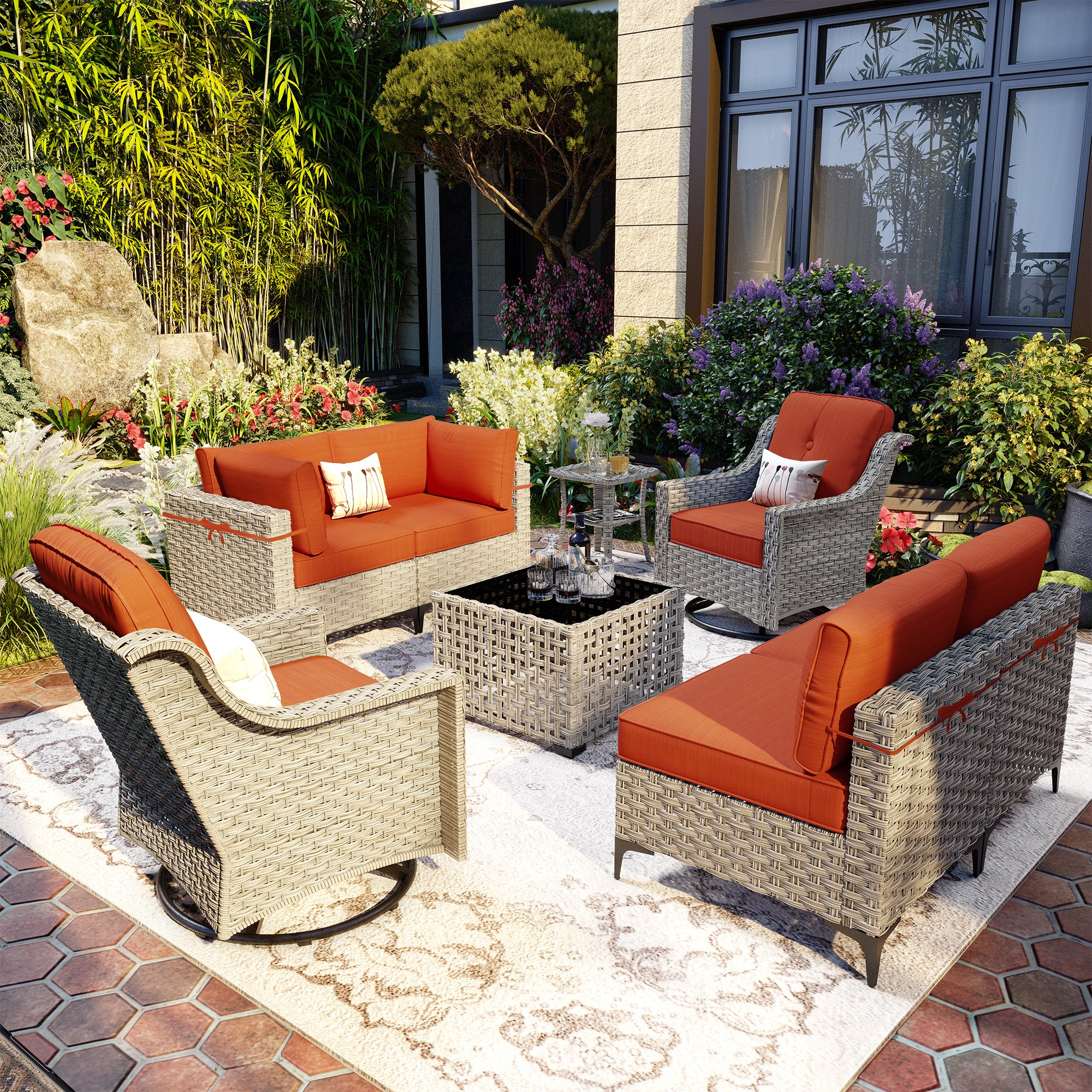 SKT Series - Sectional Outdoor Furniture Set 8-Piece