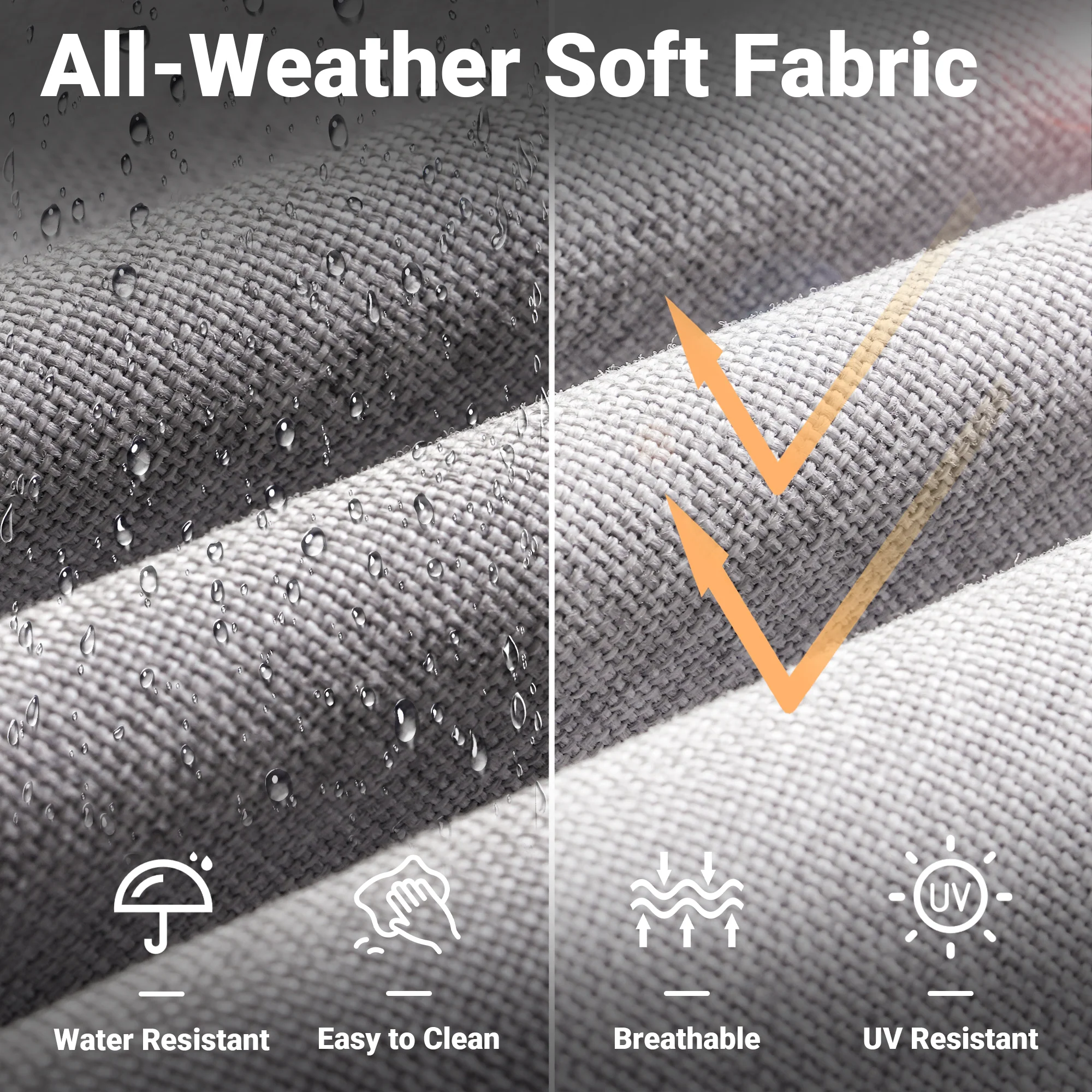 Ovios Patio Chairs New Vultros 2-Piece High Back Square Shape Armrest