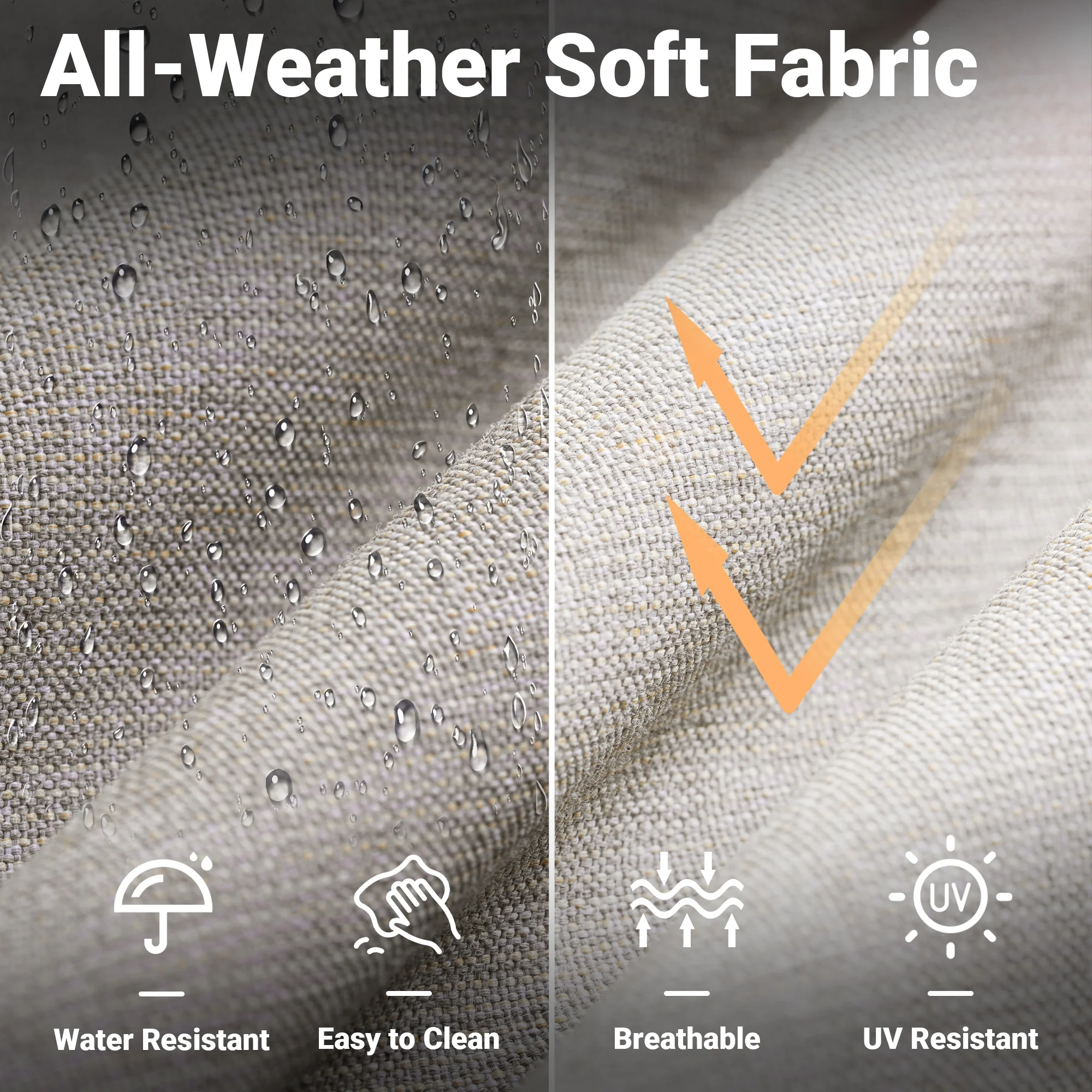 Ovios Patio Chairs New Vultros 2-Piece High Back Square Shape Armrest