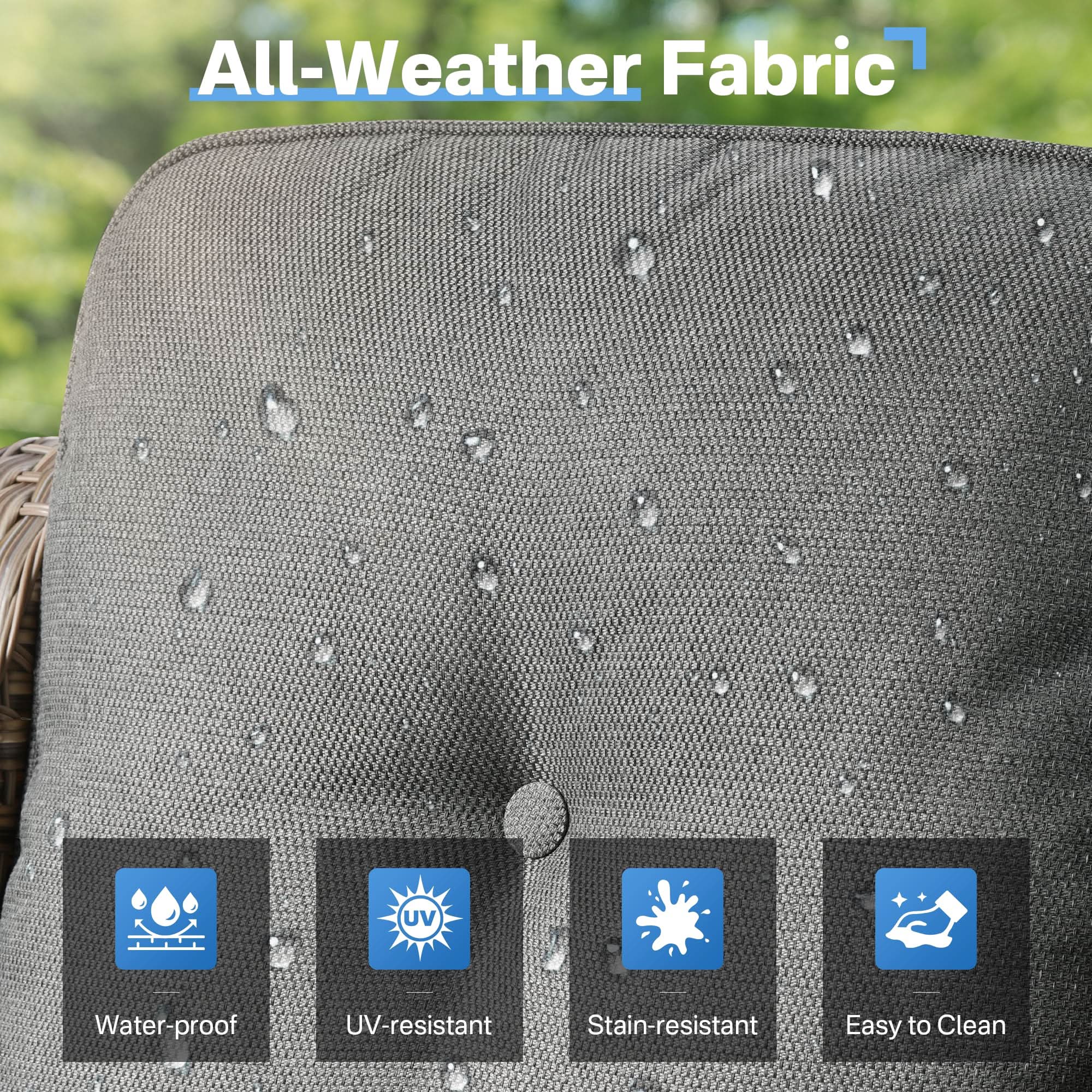 Ovios Conversation Set 3-Piece PAD Series,Swivel Chair