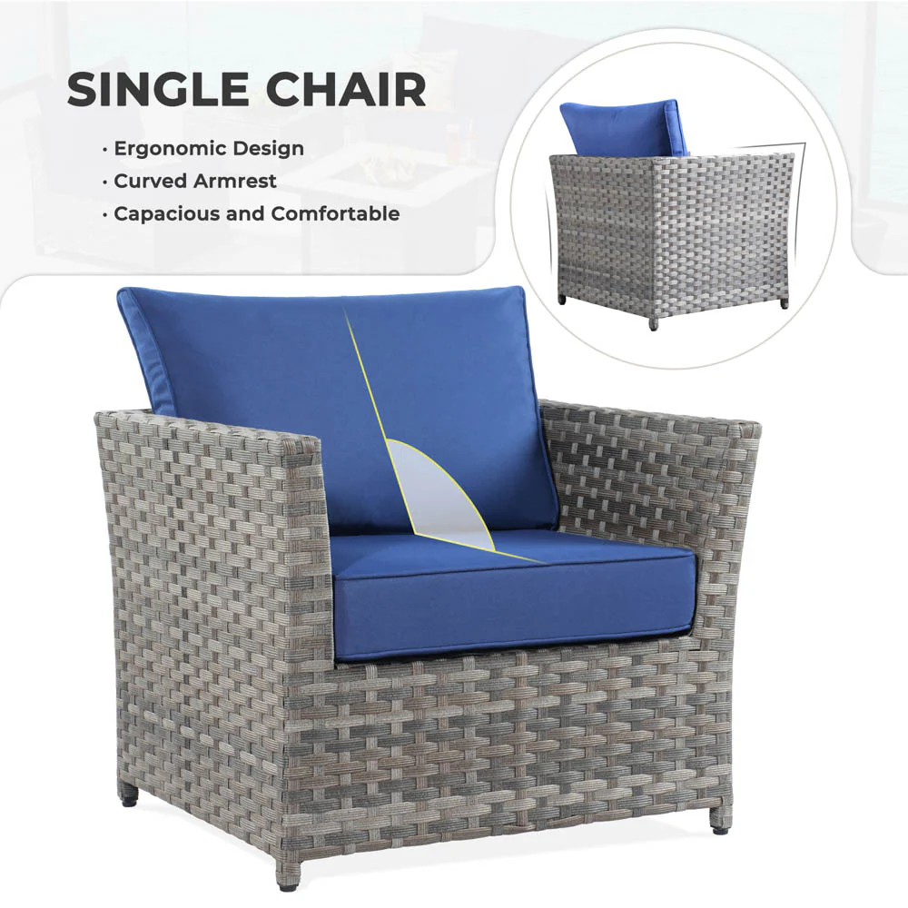 Ovios New Rimaru Series Patio Furniture Set 10-Piece include 42