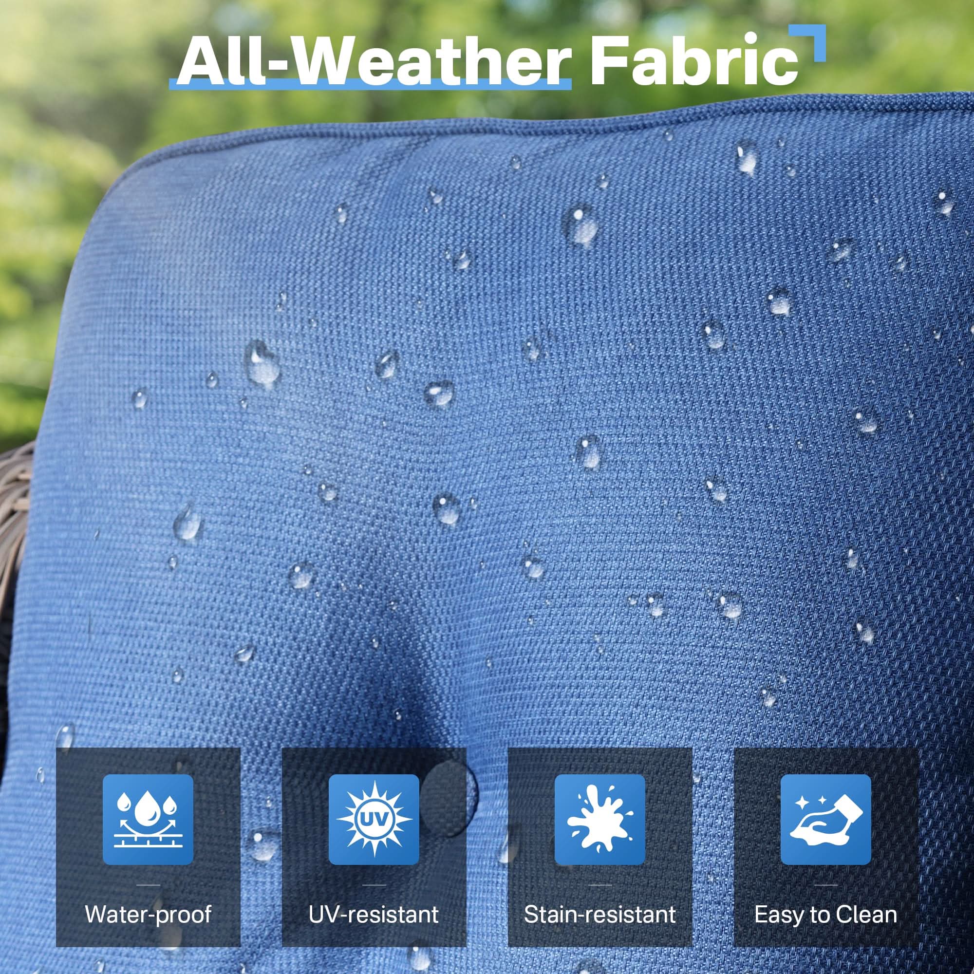 Ovios Conversation Set 3-Piece PAD Series,Swivel Chair