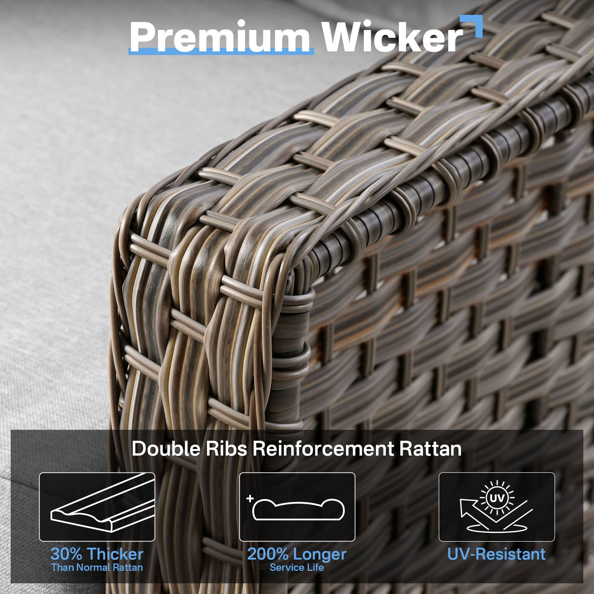 Ovios Conversation Set 3-Piece PAD Series,Swivel Chair