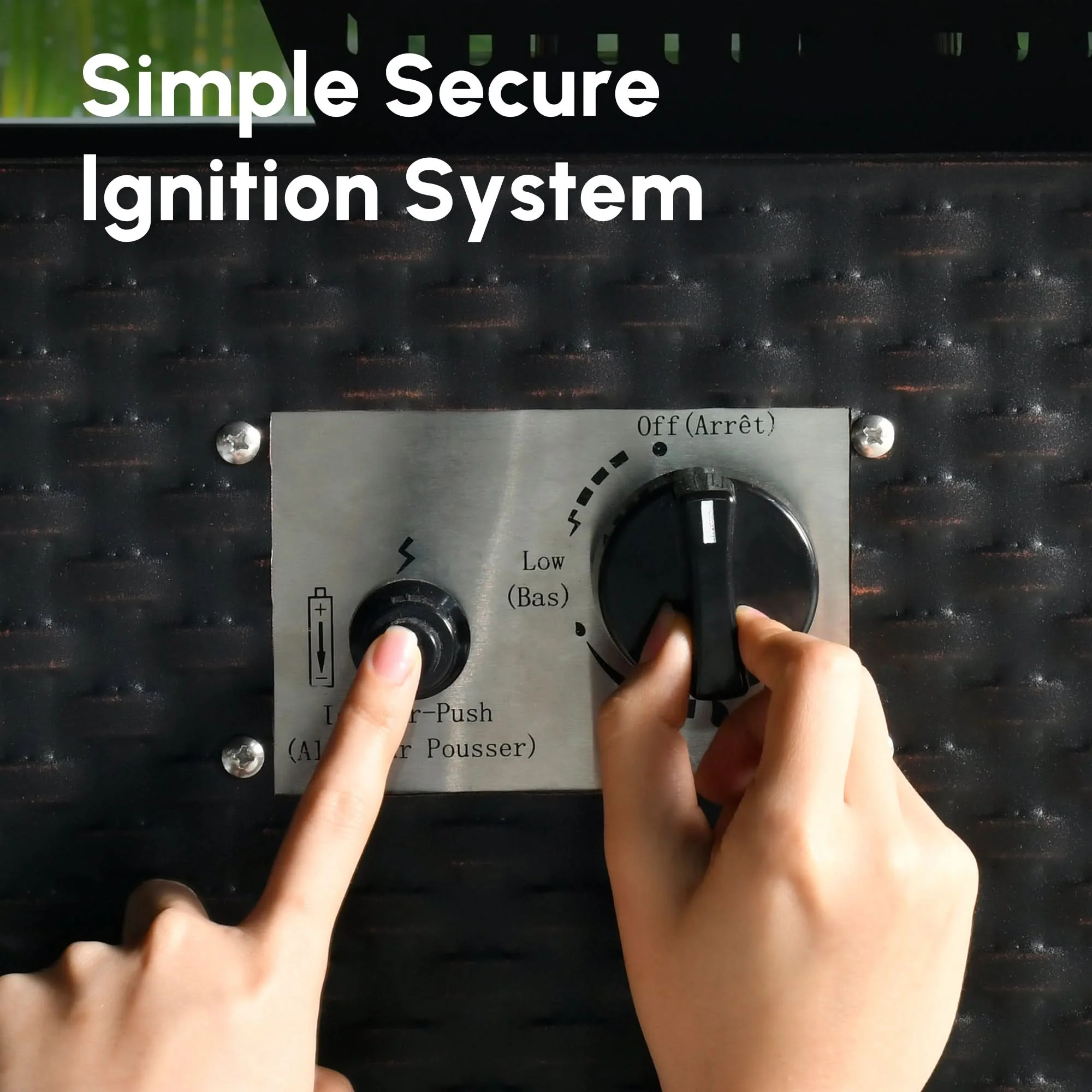 Ovios 42'' Rectangle Propane Fire Pit Table Brown