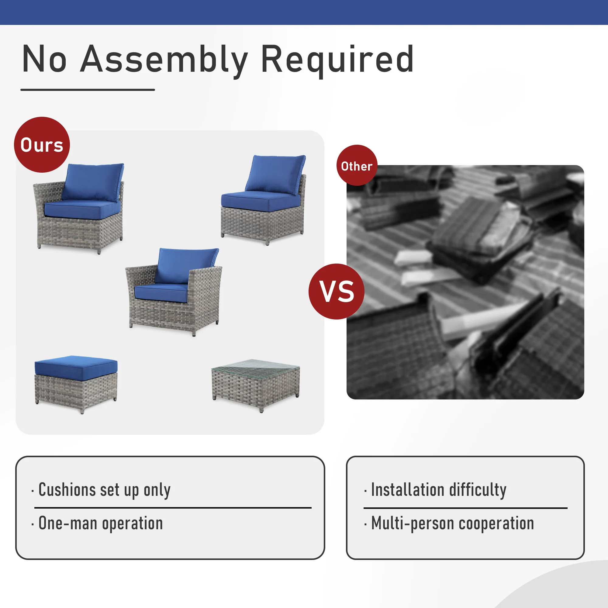 Ovios Patio Furniture Set 13-Piece include 42