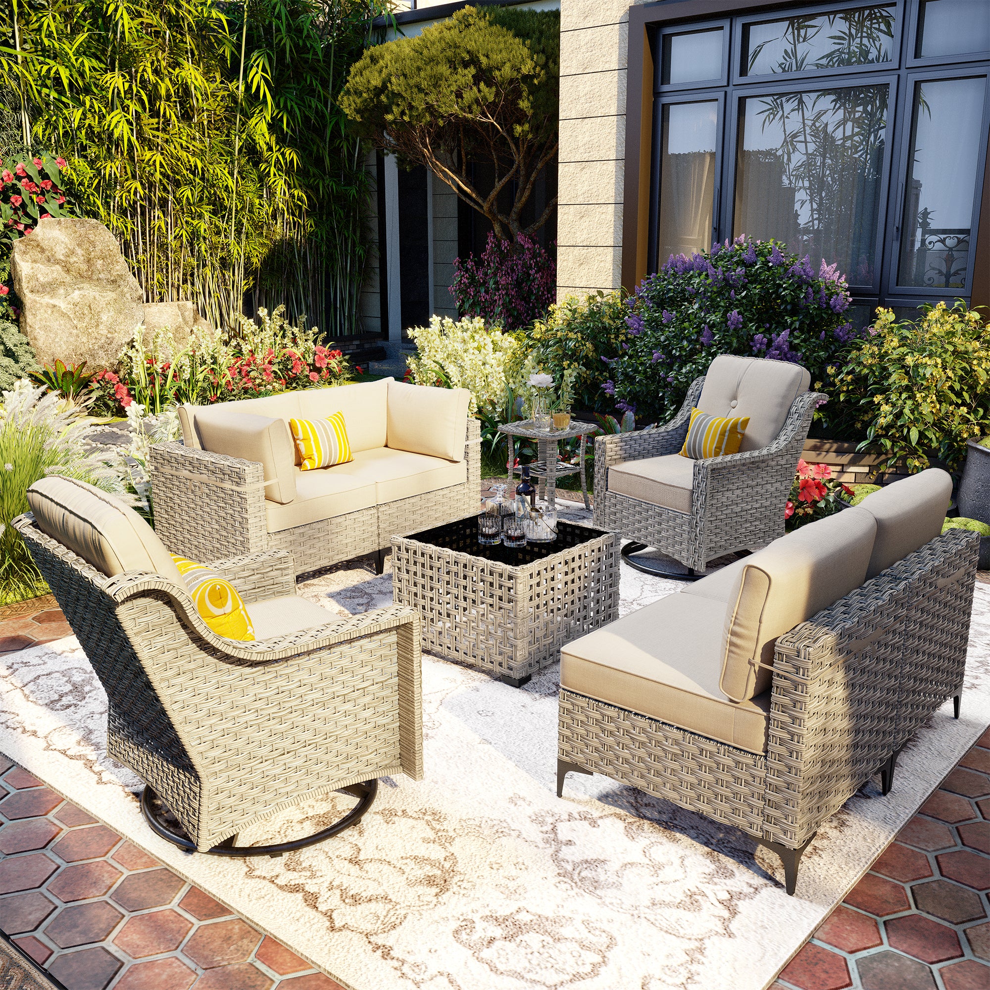 SKT Series - Sectional Outdoor Furniture Set 8-Piece