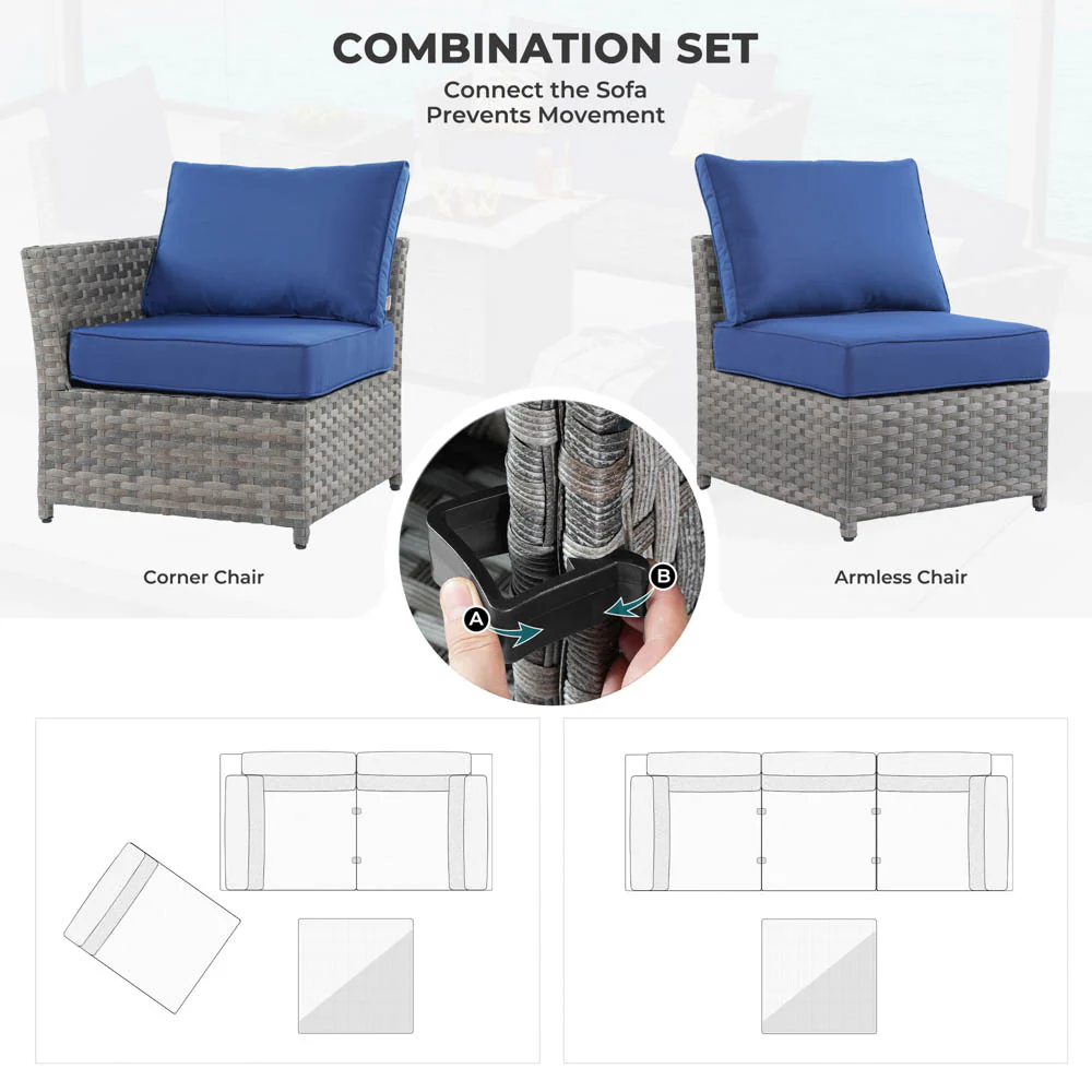 Ovios Patio Furniture Set New Rimaru 6-Piece, Fully Assembled