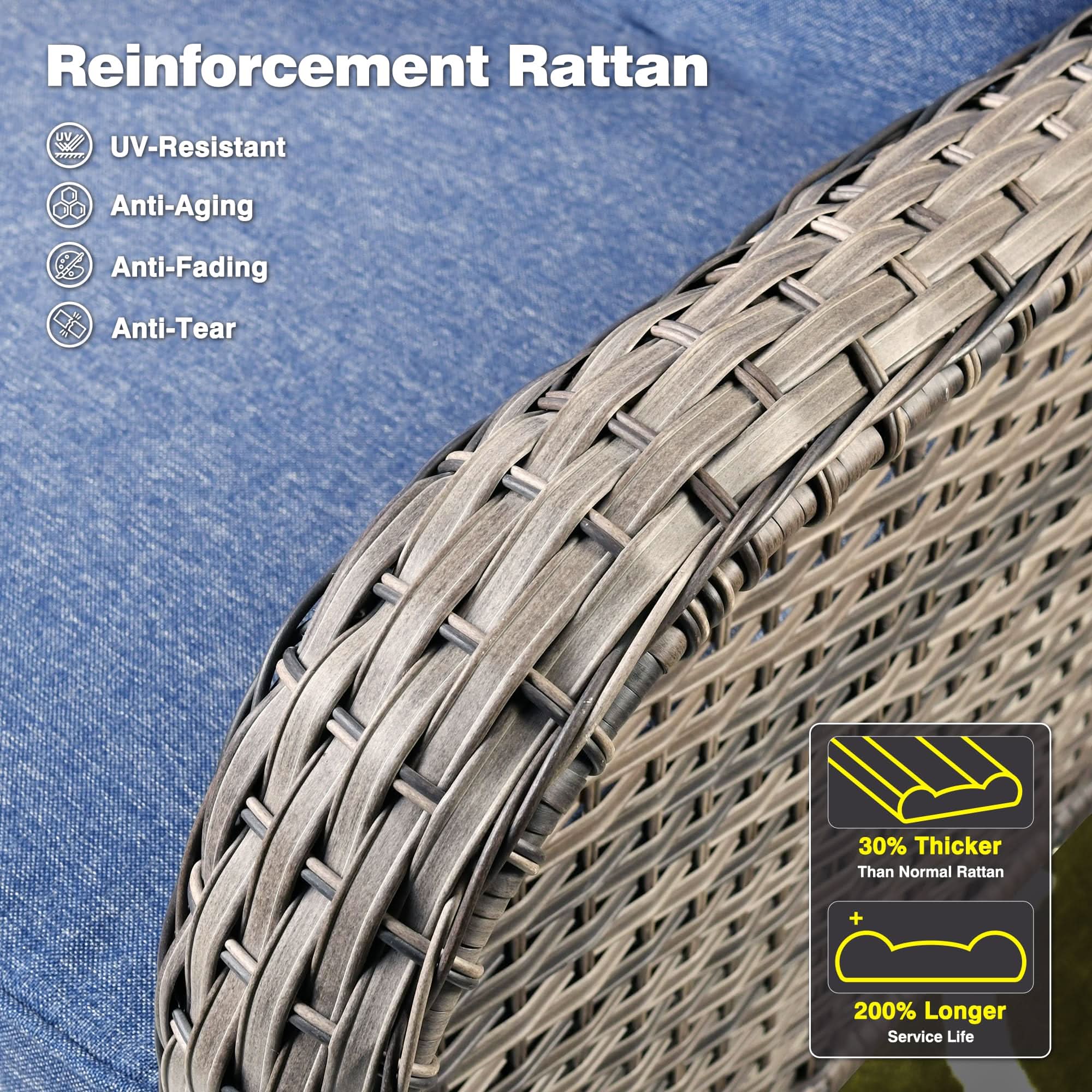 Ovios 6 Pieces Patio Furniture Set with 42