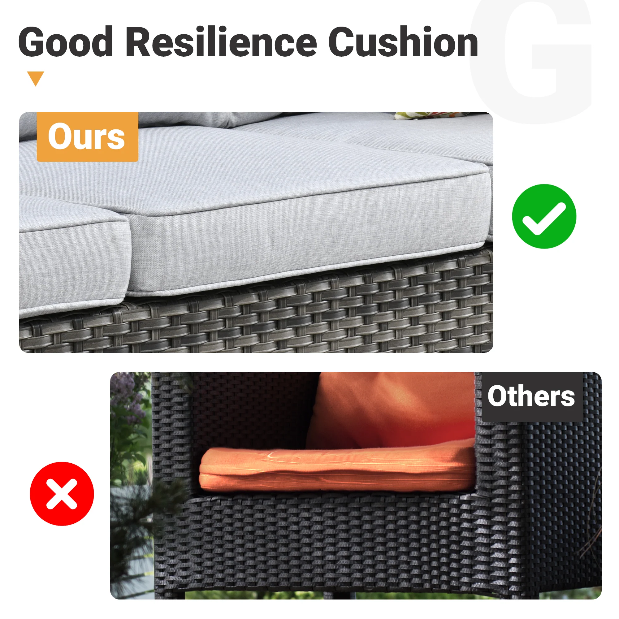 Ovios Patio Conversation Set 6-Piece with 30'' Fire Pit Table and Vultros Set