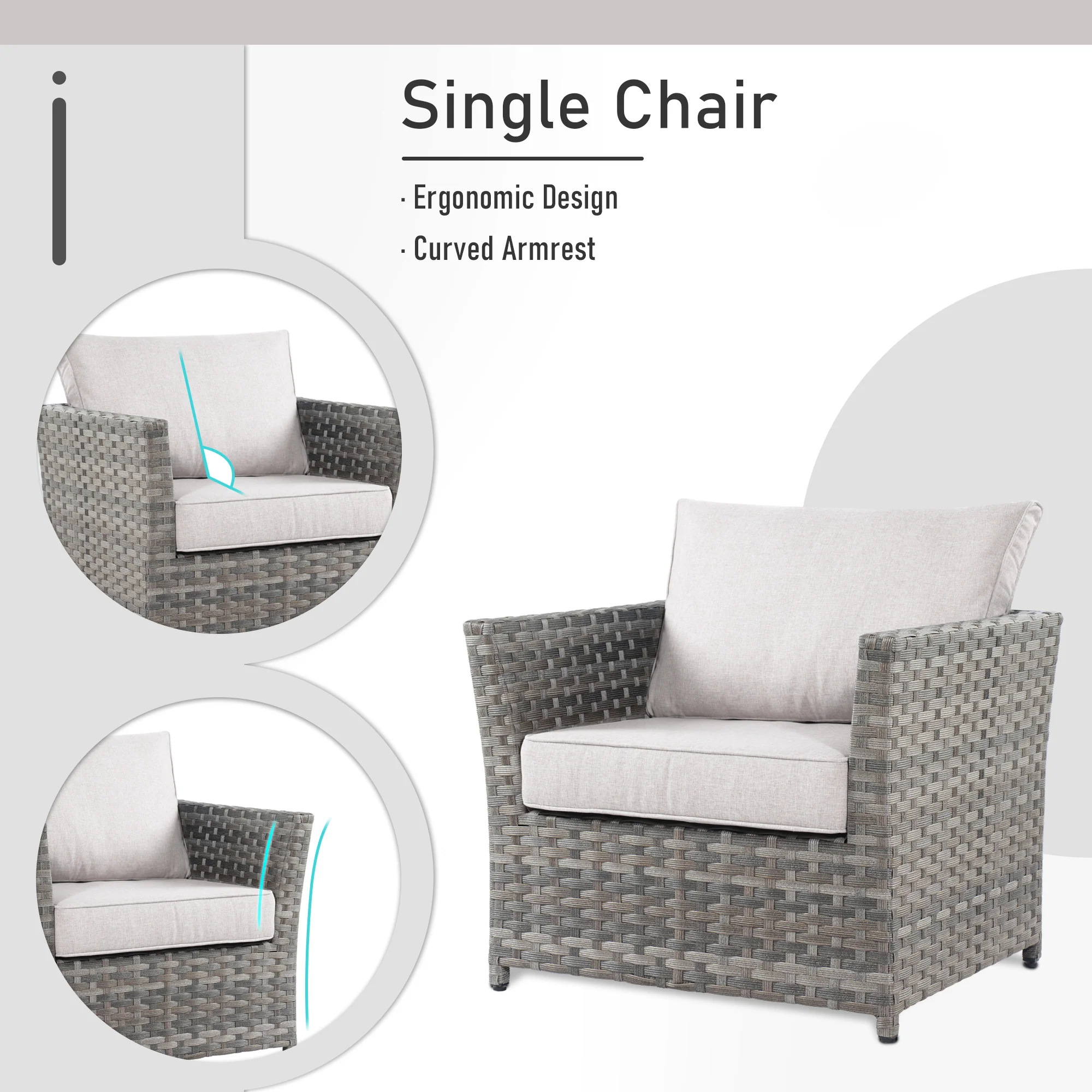 Ovios Patio Furniture Set 13-Piece include 42