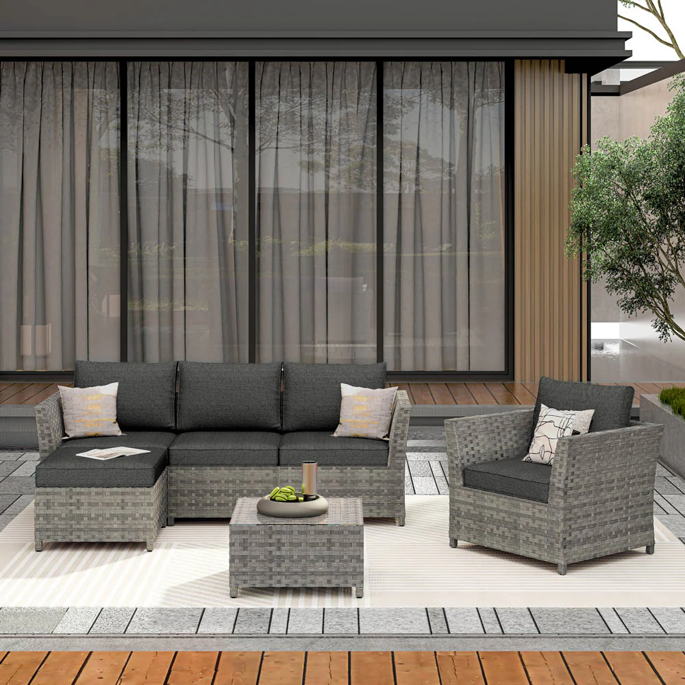Ovios Patio Furniture Set New Rimaru 6-Piece, Fully Assembled