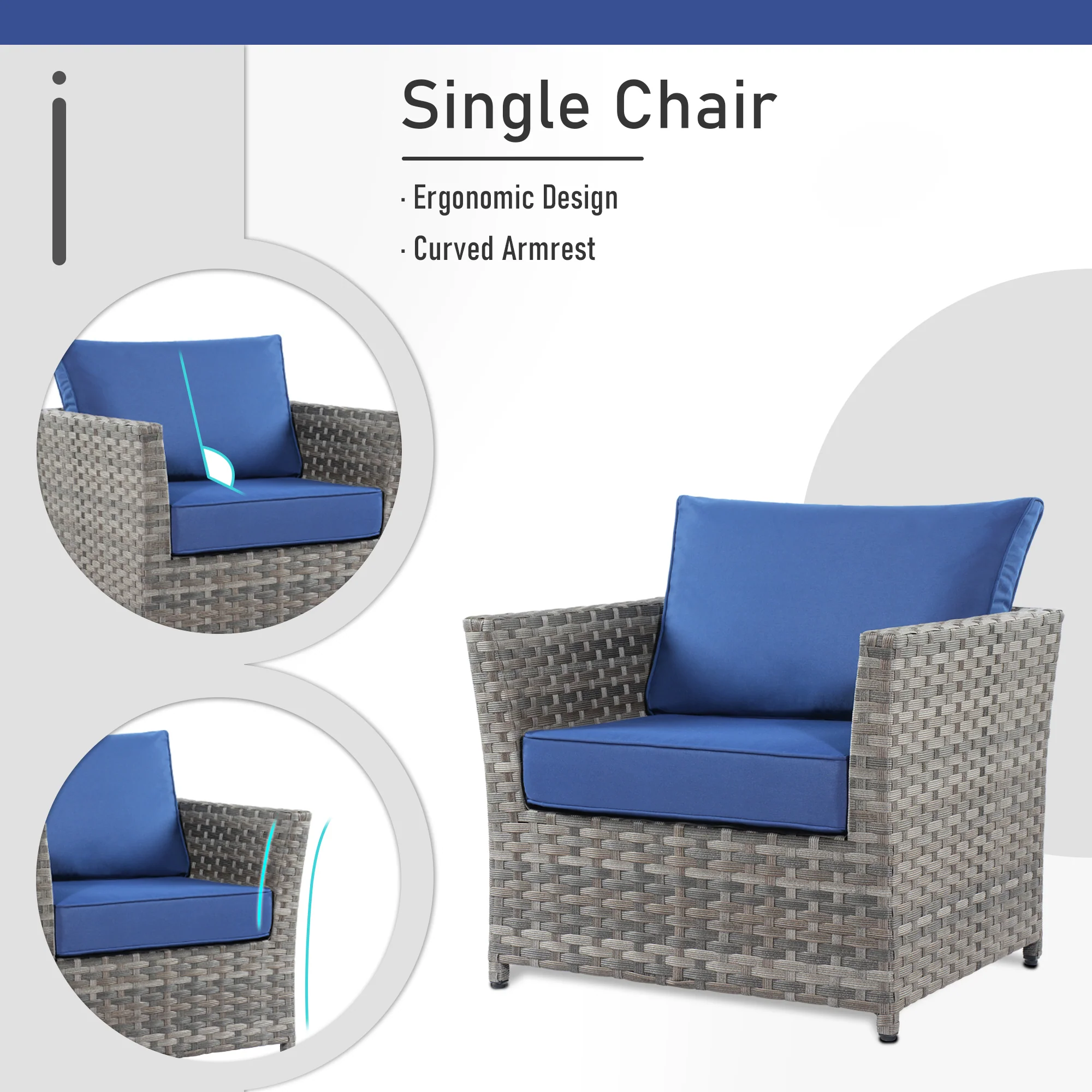 Ovios Patio Furniture Set 13-Piece include 42