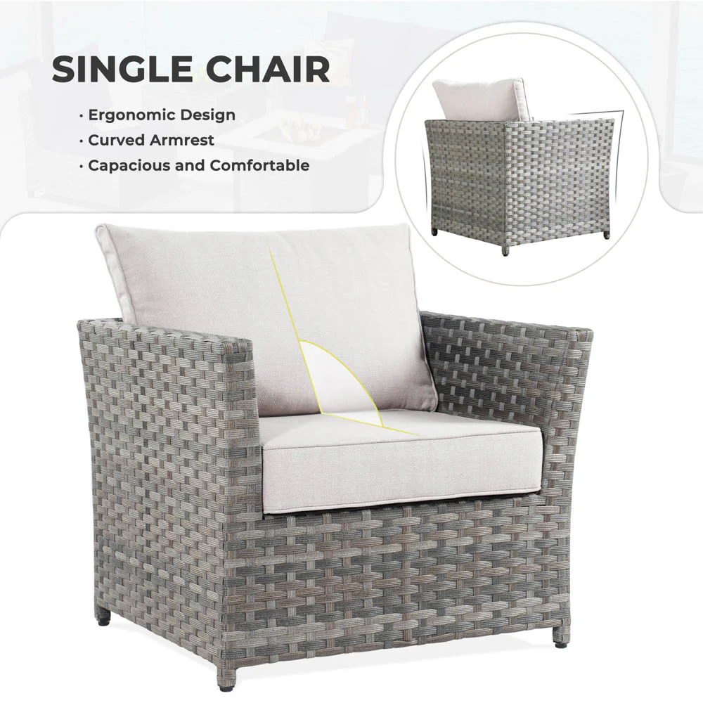 Ovios New Rimaru Series Patio Furniture Set 10-Piece include 42