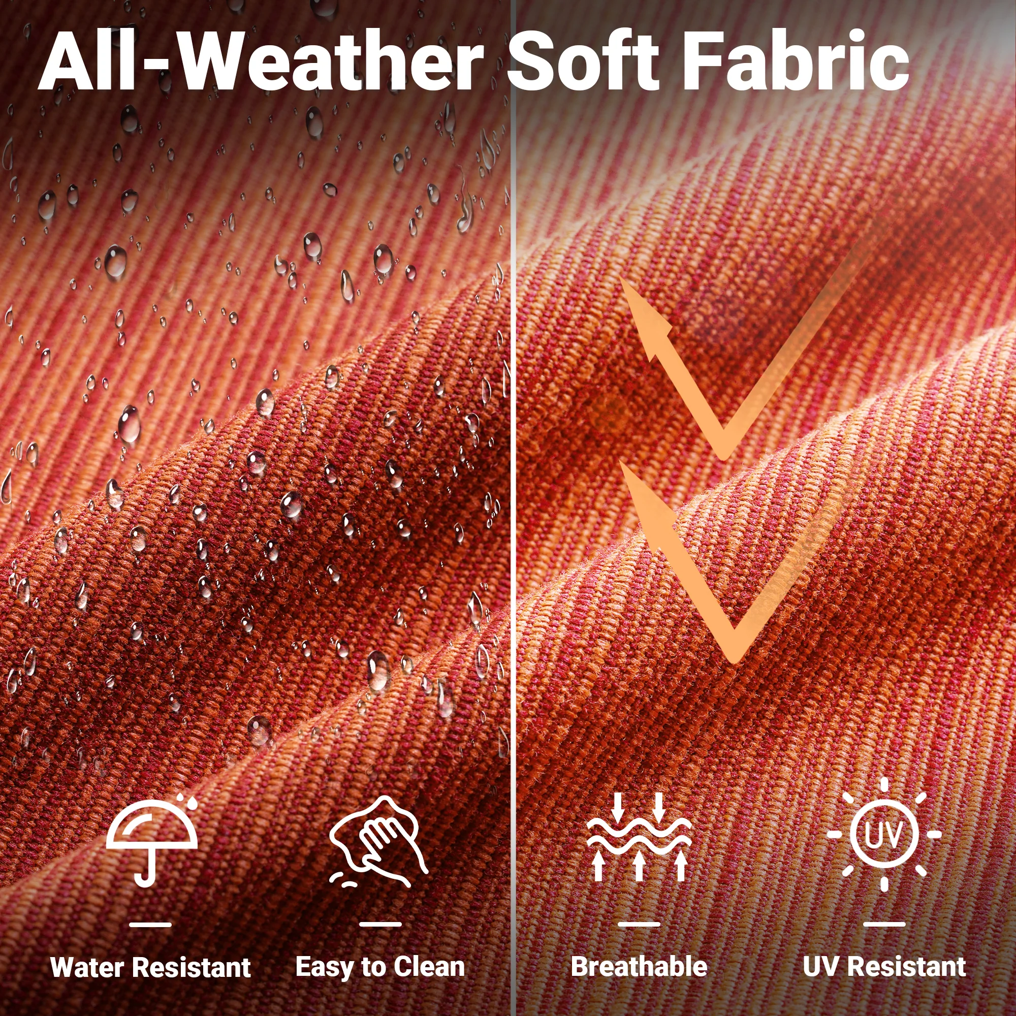 Ovios Patio Chairs New Vultros 2-Piece High Back Square Shape Armrest