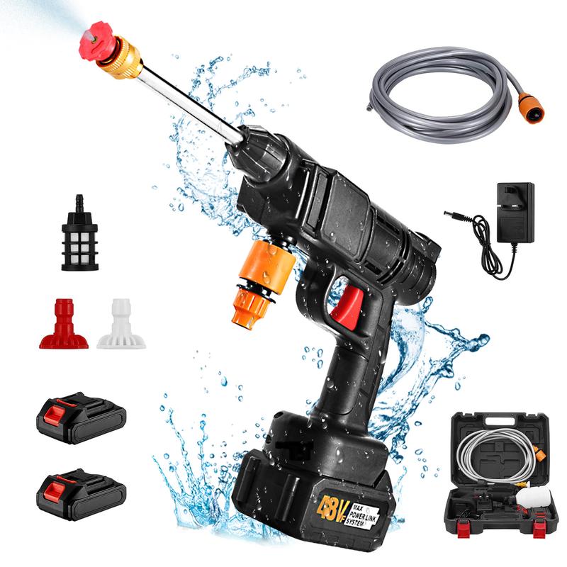 Portable Cordless Car Wash Spray Gun High Pressure Car Wash Jet Spray Head, Electric Cordless High Pressure Washer