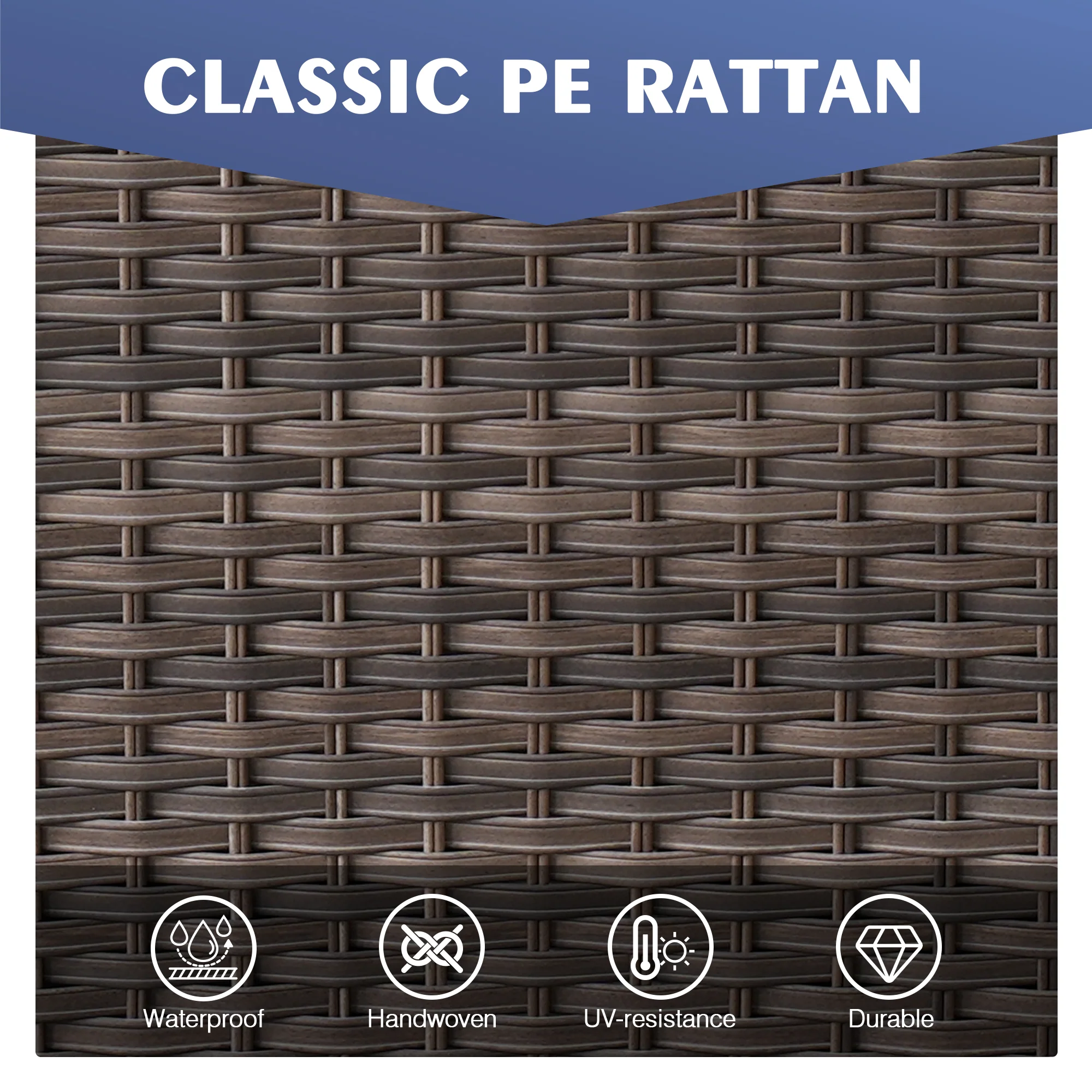 Ovios Patio Kenard 6-Piece Conversation Set with 30'' Propane Fire Pit Table and Rocking Chairs