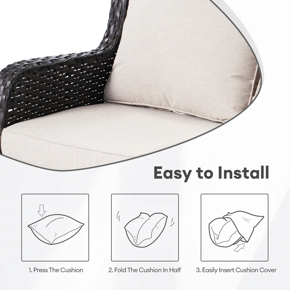 Ovios Kenard Series Replacement Seat, Back Cushion Cover(Refer to the Dimension in Description,Only cover)