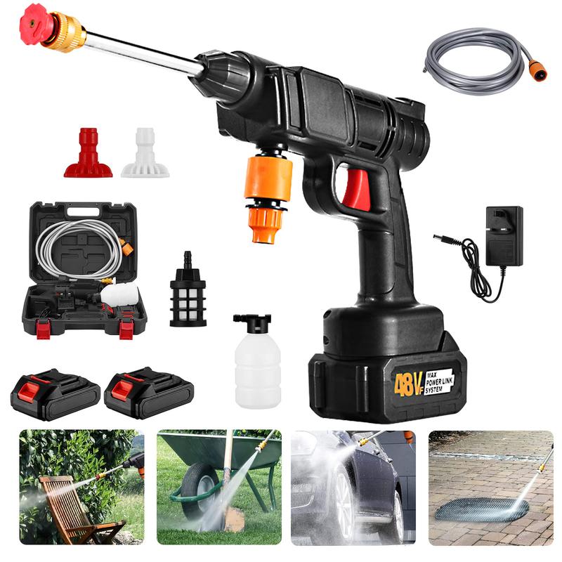 Portable Cordless Car Wash Spray Gun High Pressure Car Wash Jet Spray Head, Electric Cordless High Pressure Washer
