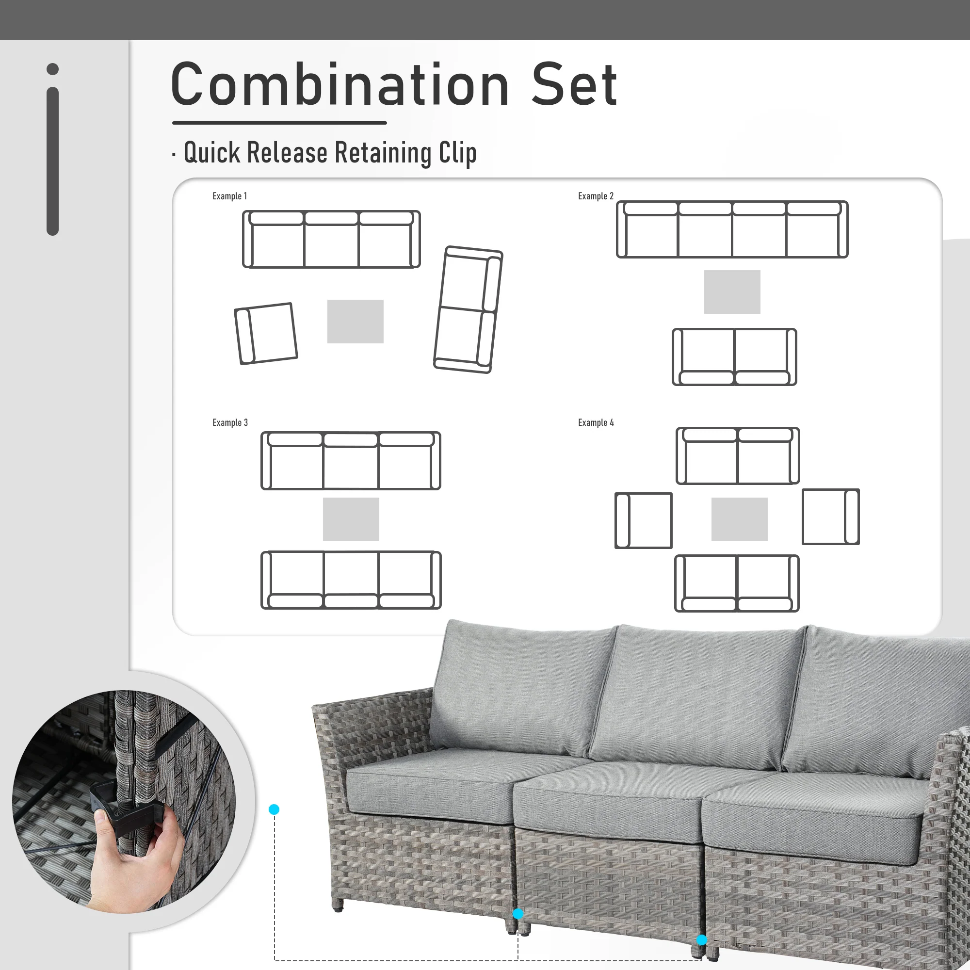 Ovios Patio Furniture Set 13-Piece include 42