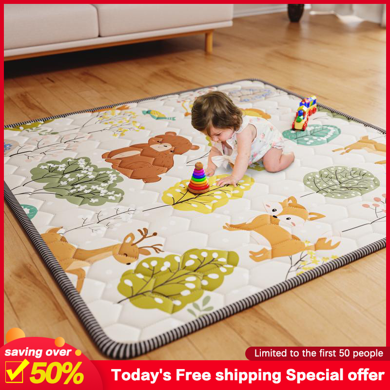 ieBabay,  Baby game pad, portable game area for infants and young children, thick, soft, sponge style, (50x50) size play mat Toys Nursery Cute Outdoorfun Sensory
