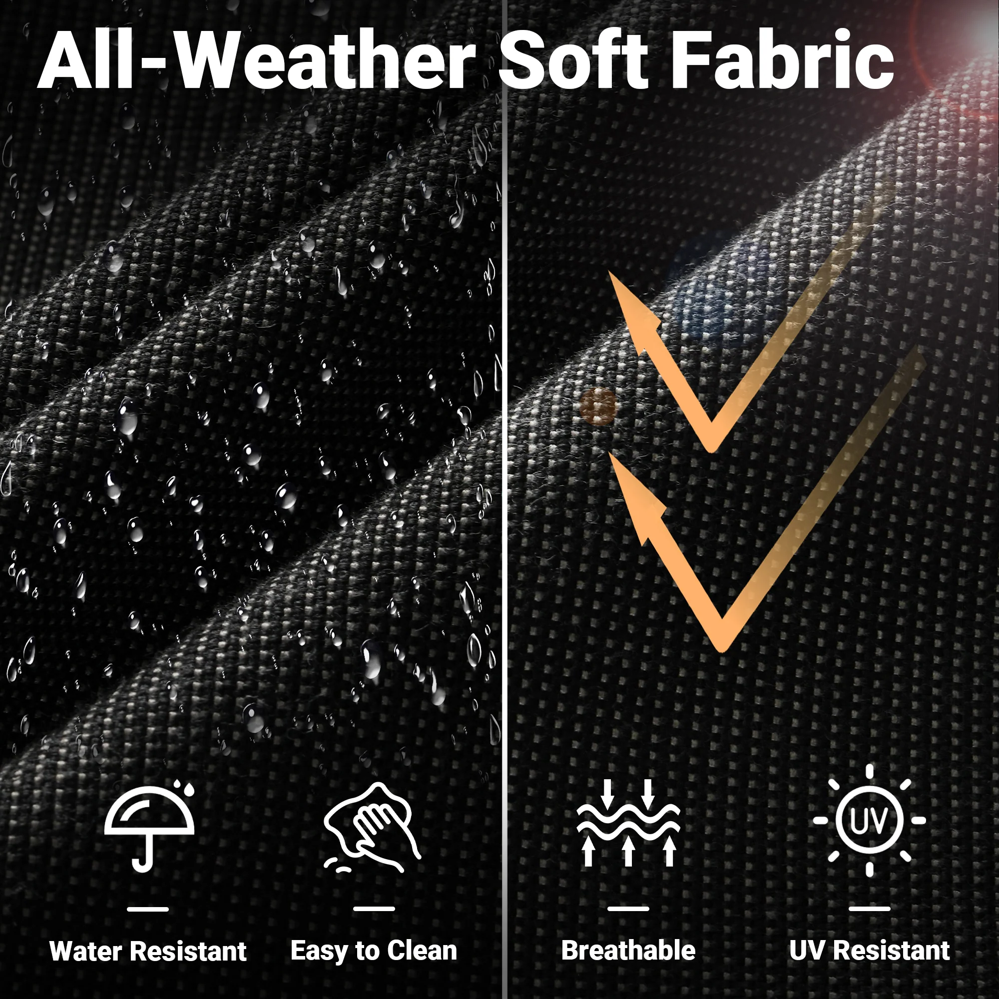 Ovios Patio Chairs New Vultros 2-Piece High Back Square Shape Armrest